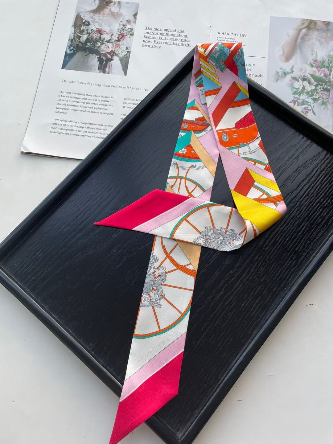 [TOP] HERMES Twilly Springs Springs Twilly 86 x 5 cm - Four Colours