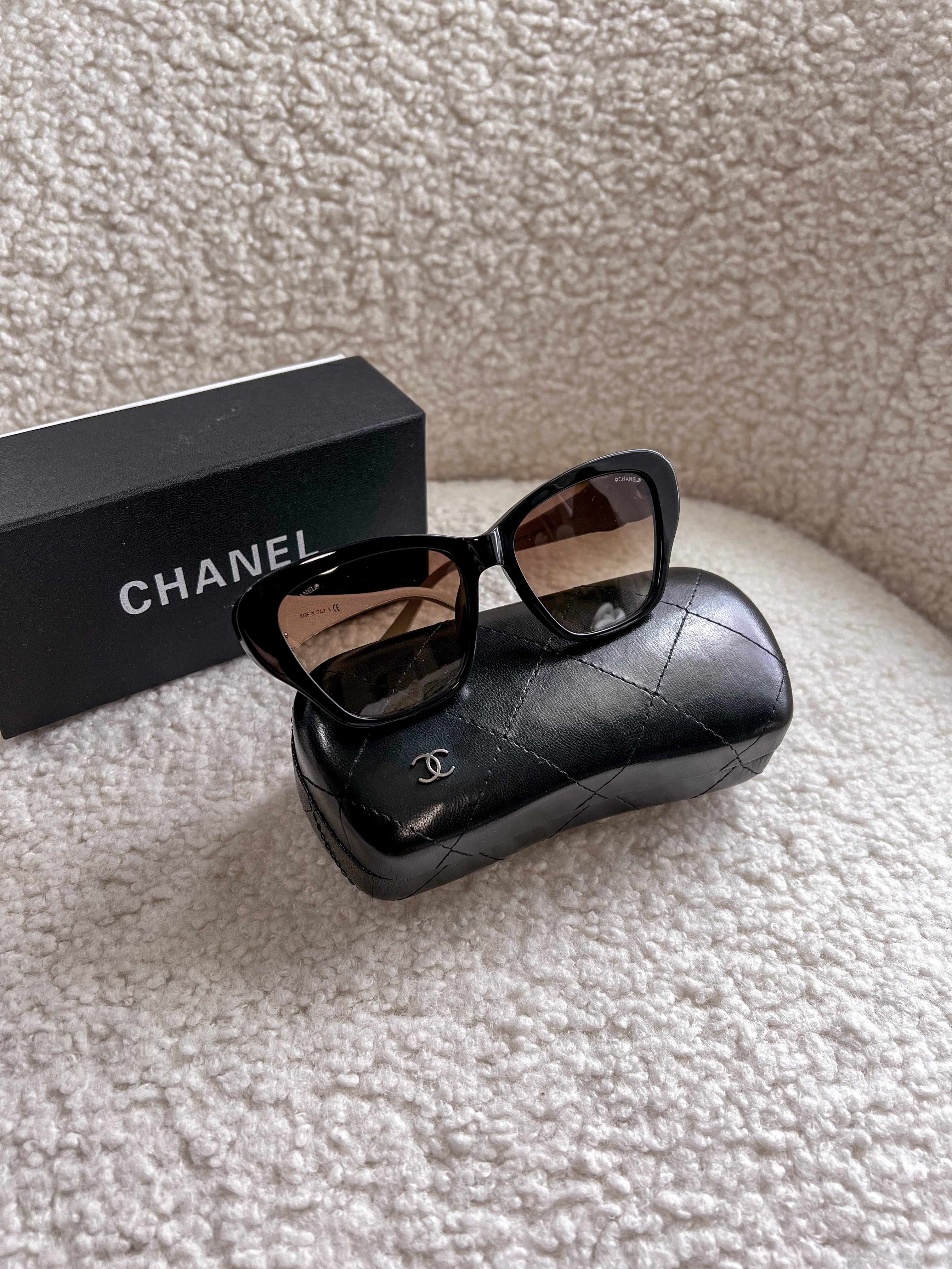 [TOP] CHANEL Butterfly Sunglasses Gradient Brown - Cream