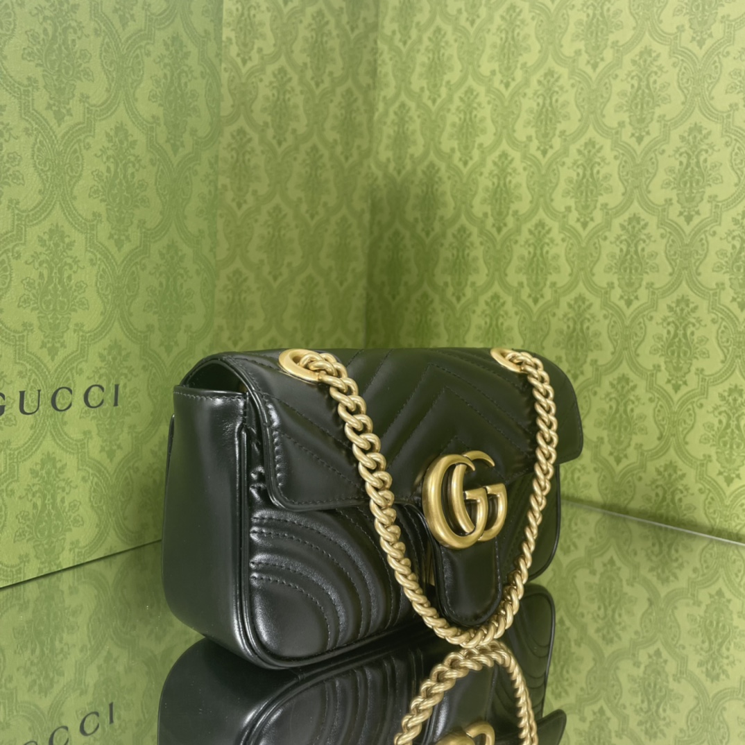[TOP] GUCCI GG Marmont Bag Mini 22cm - Black