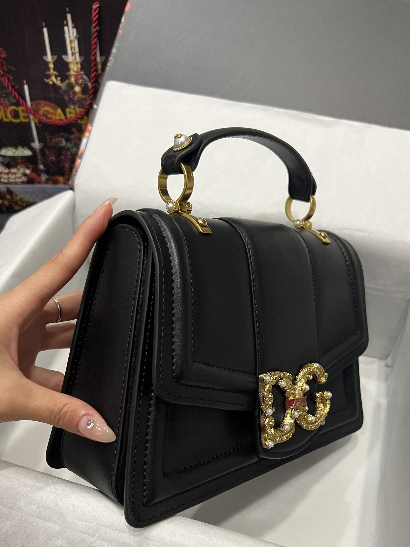 [TOP] Dolce & Gabbana D&G Nappa Leather DG Girls Handbag 27*18*8cm - 6 Color