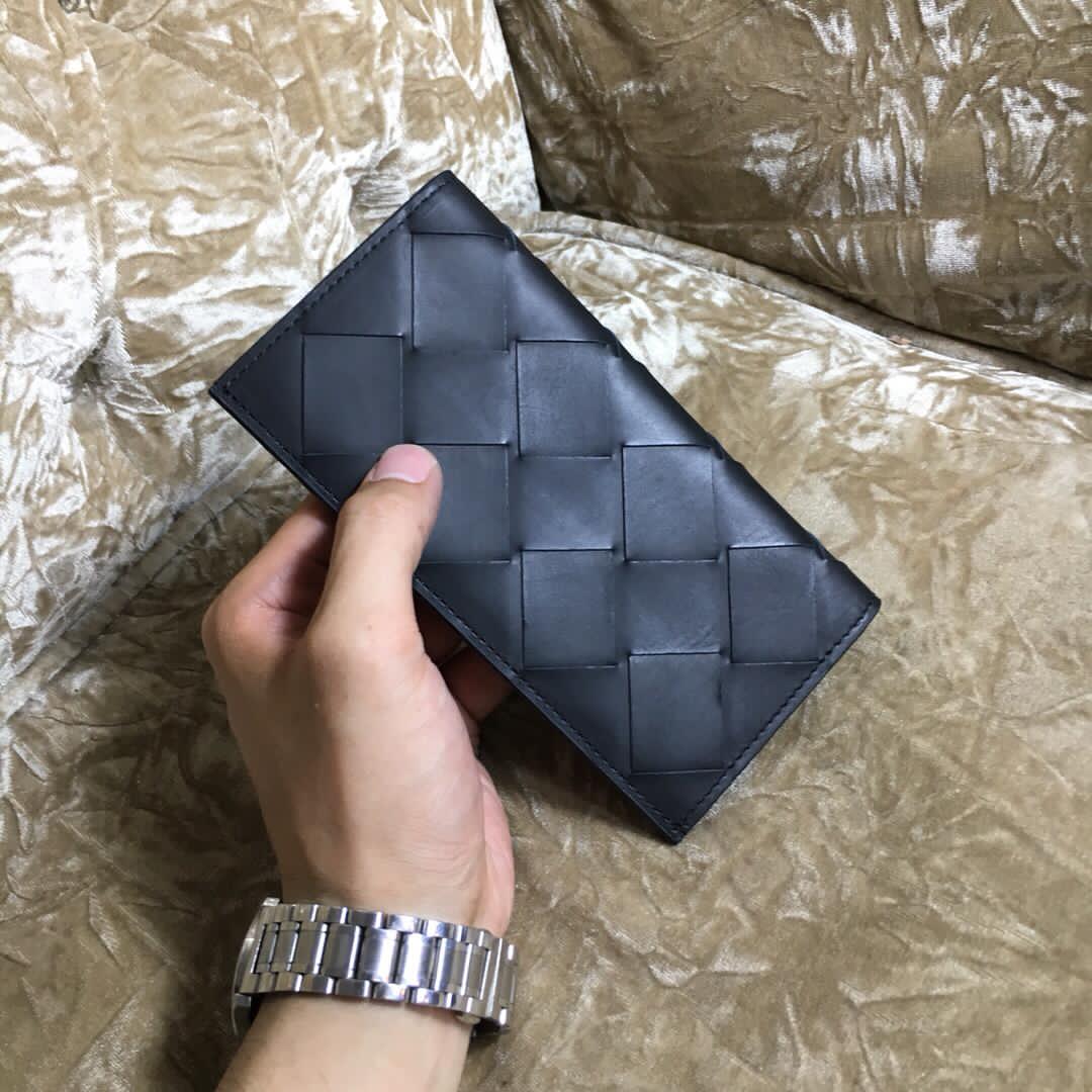 [TOP] Bottega Veneta BV BV Folding Slim Wallet - Black