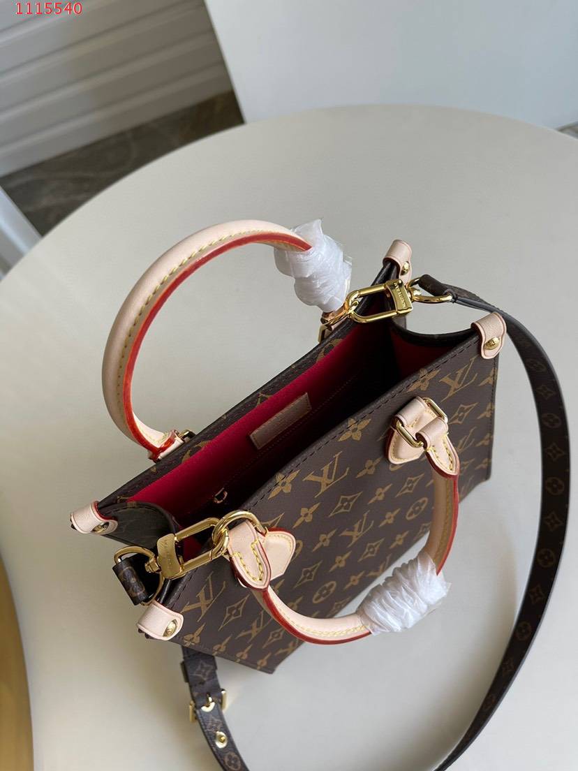 [TOP] LV Sac Plat Monogram Bag 20/21/10cm-Brown