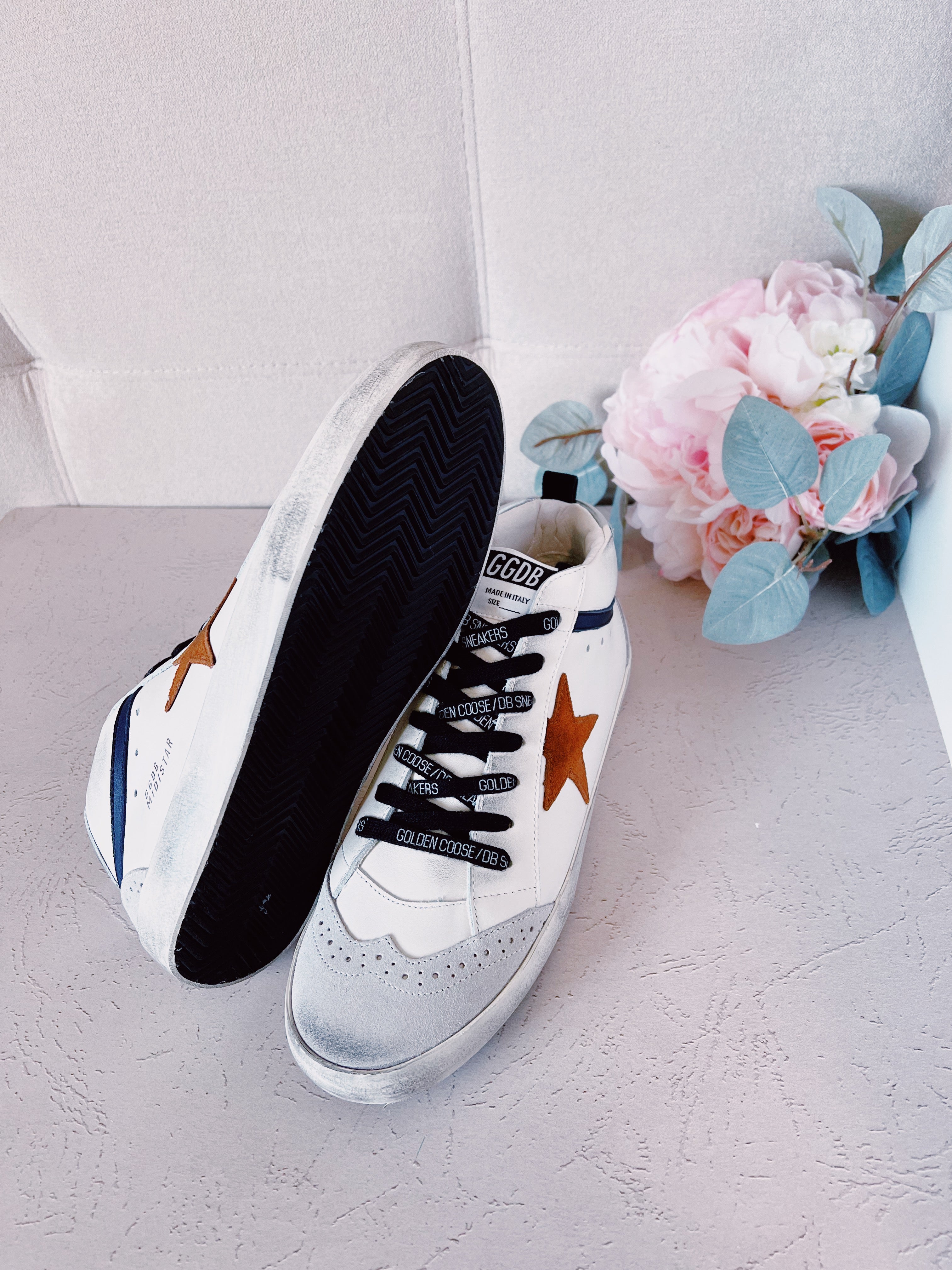 [TOP] GGDB High Top Sneakers - Brown Star