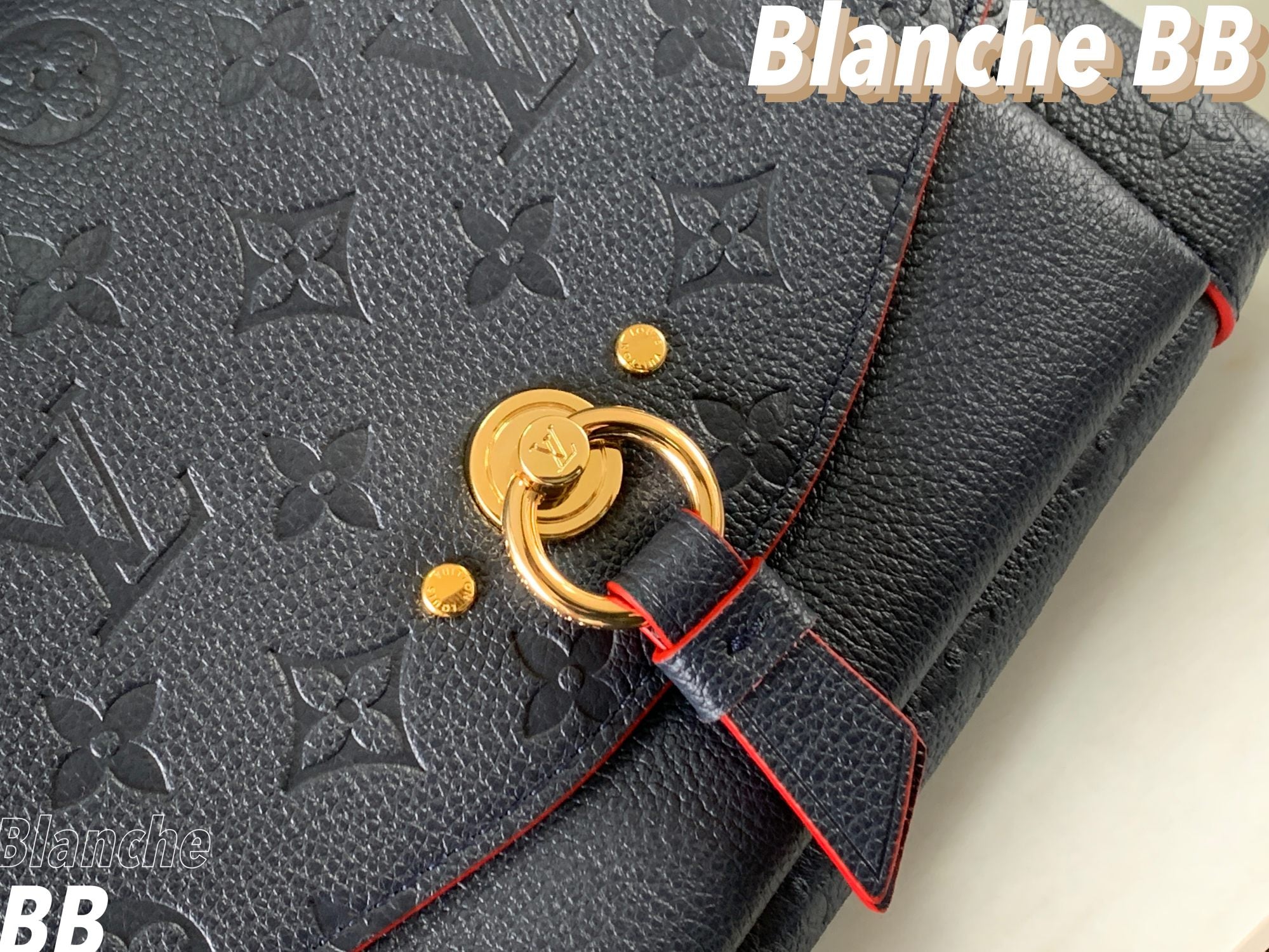 [TOP] Louis Vuitton LV L*V Blonche BB Empreinte Bag - Deep Navy Blue