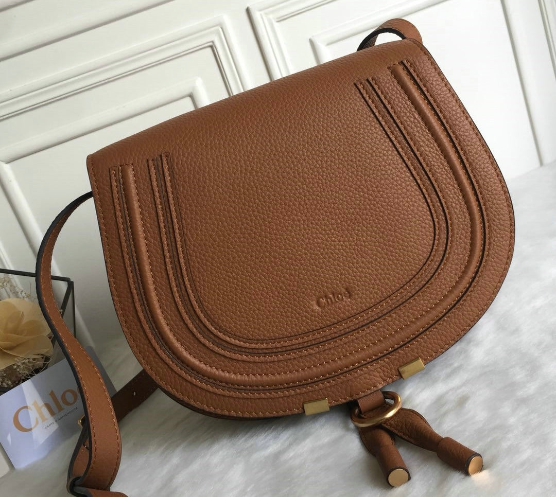 [TOP] Chloe Marcie Medium Bag 24/20/10cm- Brown