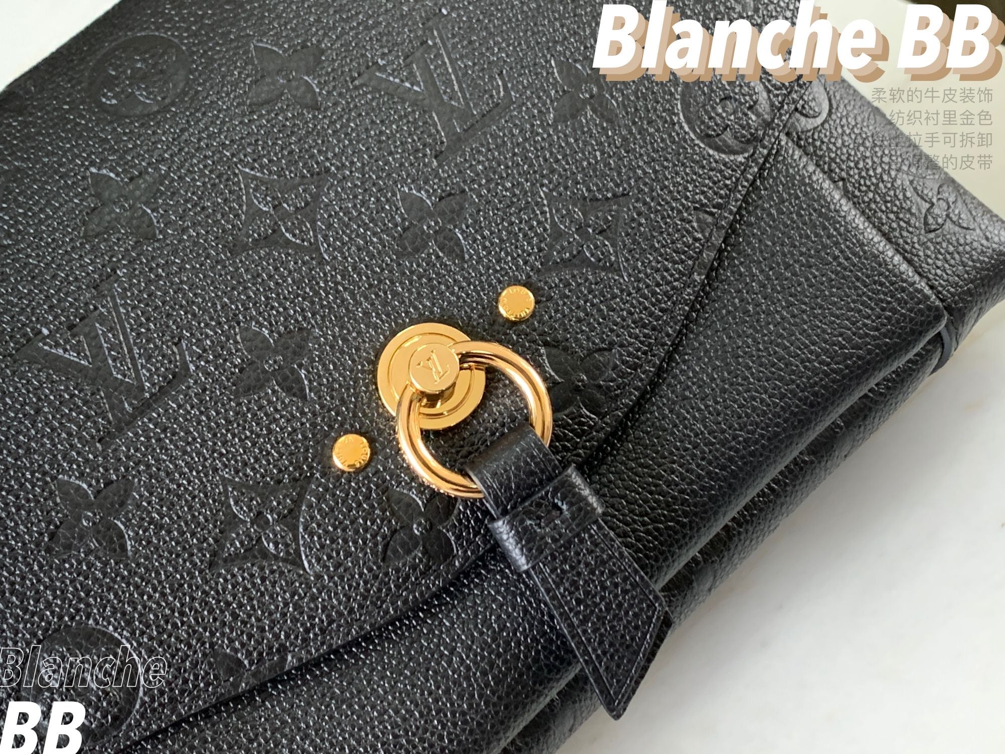 [TOP] Louis Vuitton LV L*V Blonche BB Empreinte Bag - Black