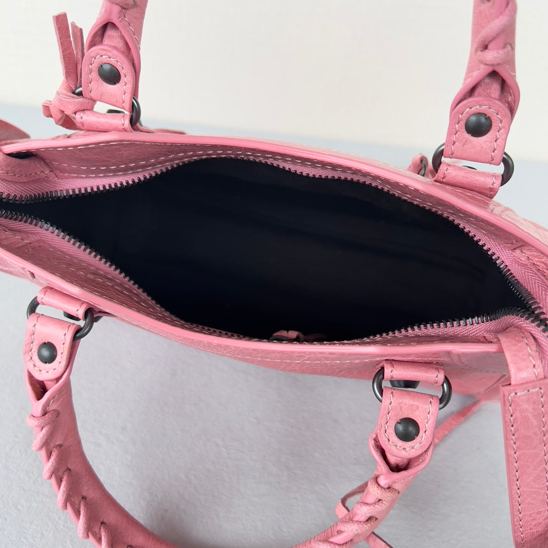 [TOP] BALENCIAGA Classic Small City Bag - Rose Bonbon