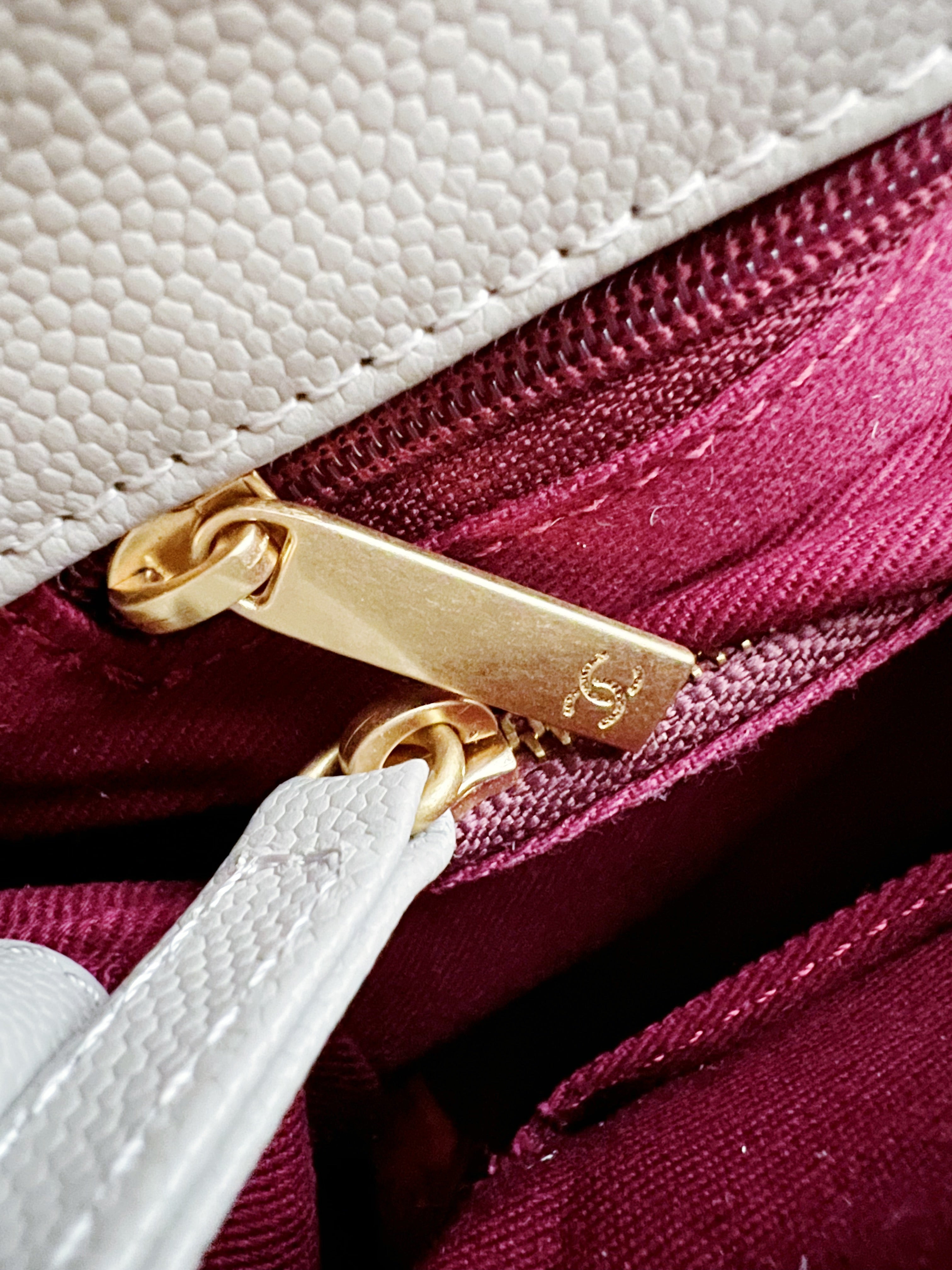 [TOP] Chanel Top Handle Medium Bag 18x29X12CM - Grey & GHW