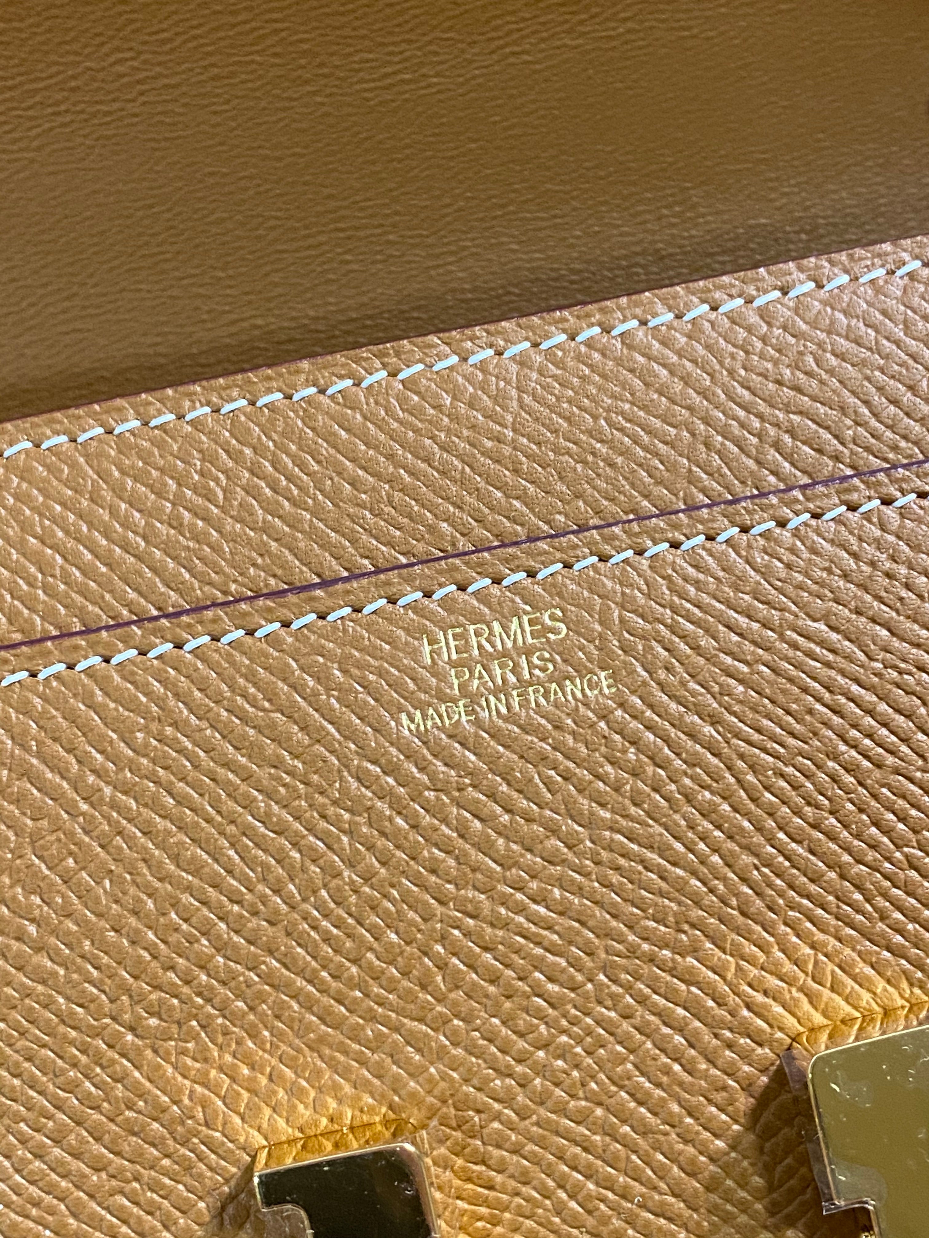 [TOP] HERMES Epsom Constance Long Wallet - Brown & GHW