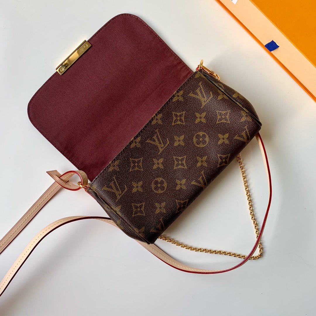 [TOP] Louis Vuitton LV  Favorite  Bag MM 24x15.5x4.5cm-Brown