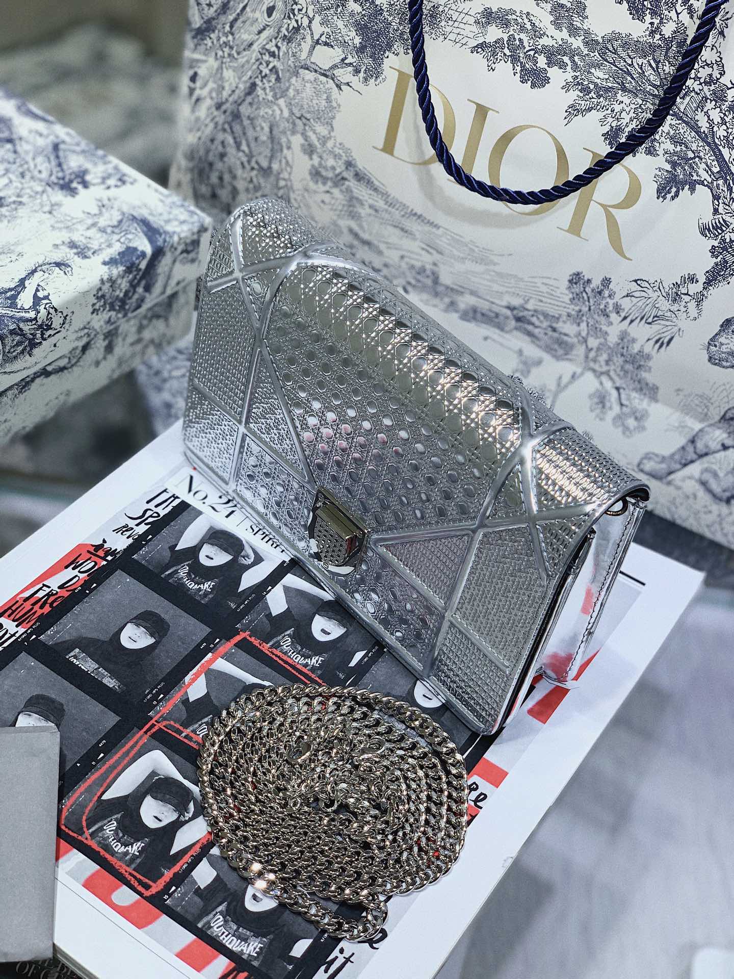 [TOP] Christian Dior D’Rama WOC - Silver