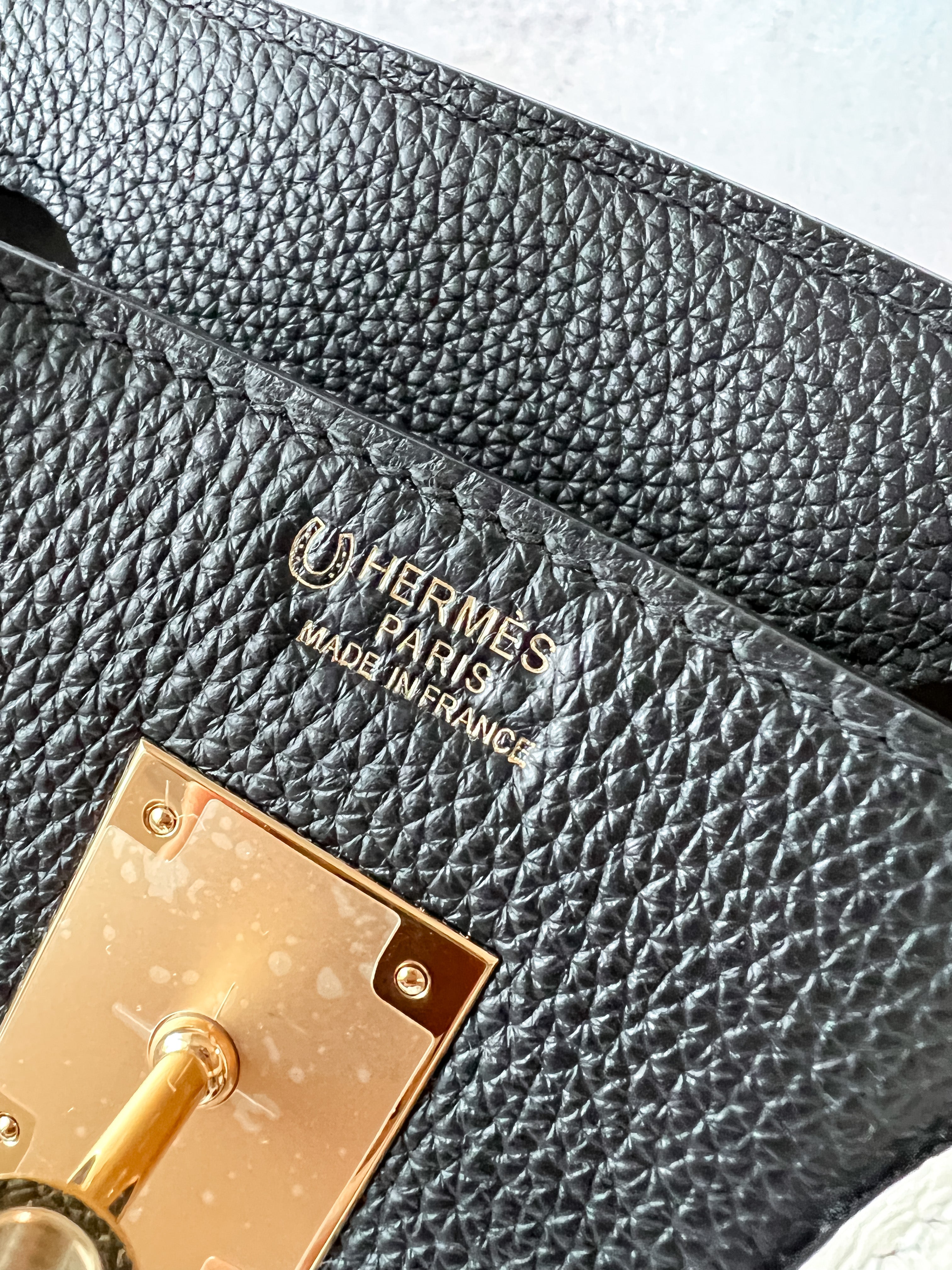 [TOP] HERMES Birkin 2 Tones Togo Leather 30cm- Cream and Black (Customised)