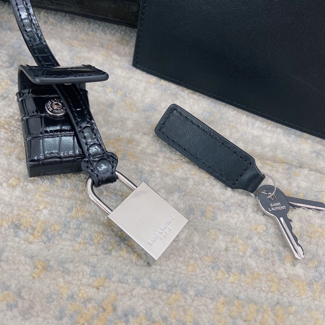 [TOP] Yves Saint Laurent YSL Sac De Jour Crocodile Handbag