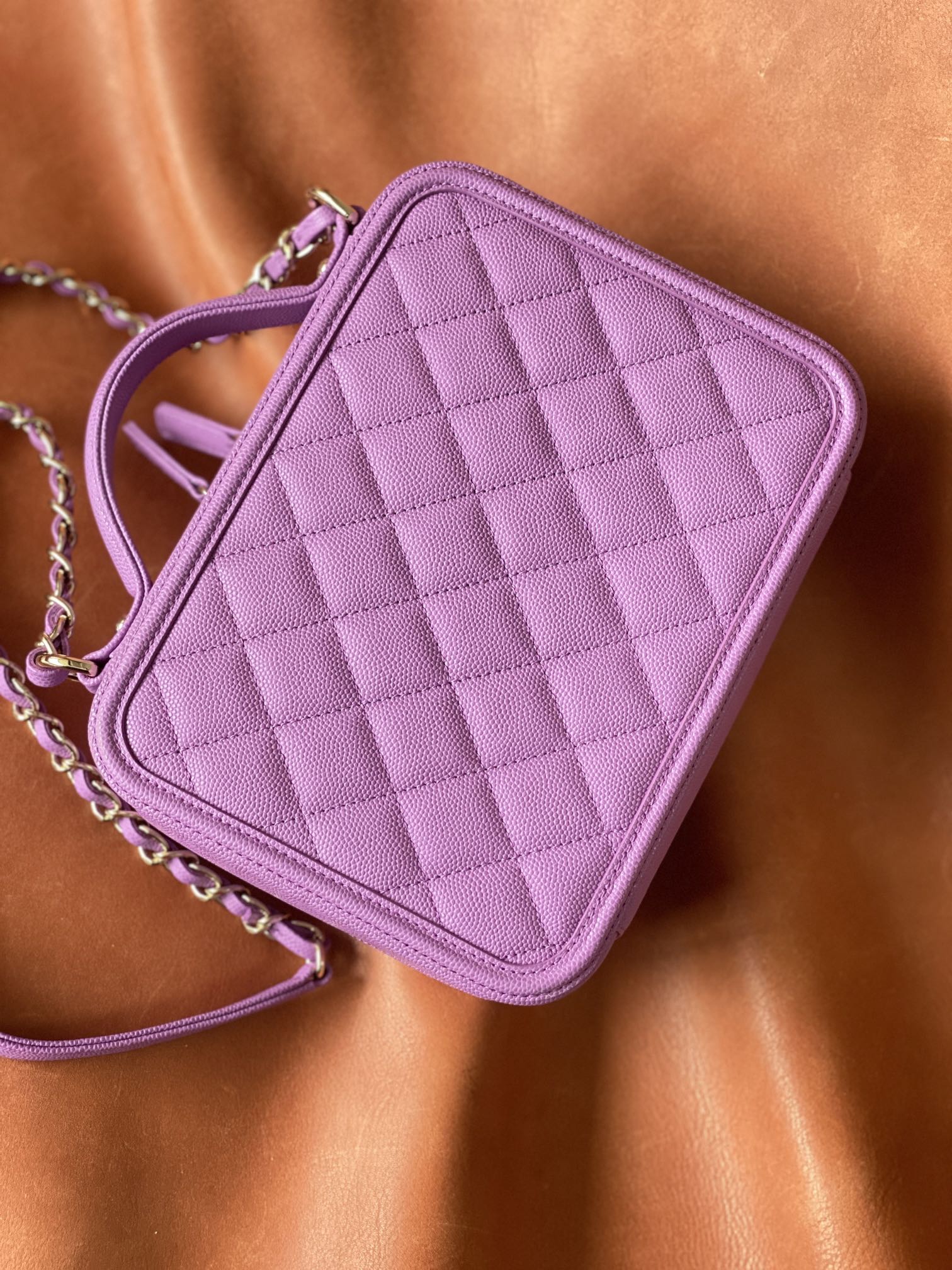 [TOP] CHANEL Vanity Case Medium - Purple