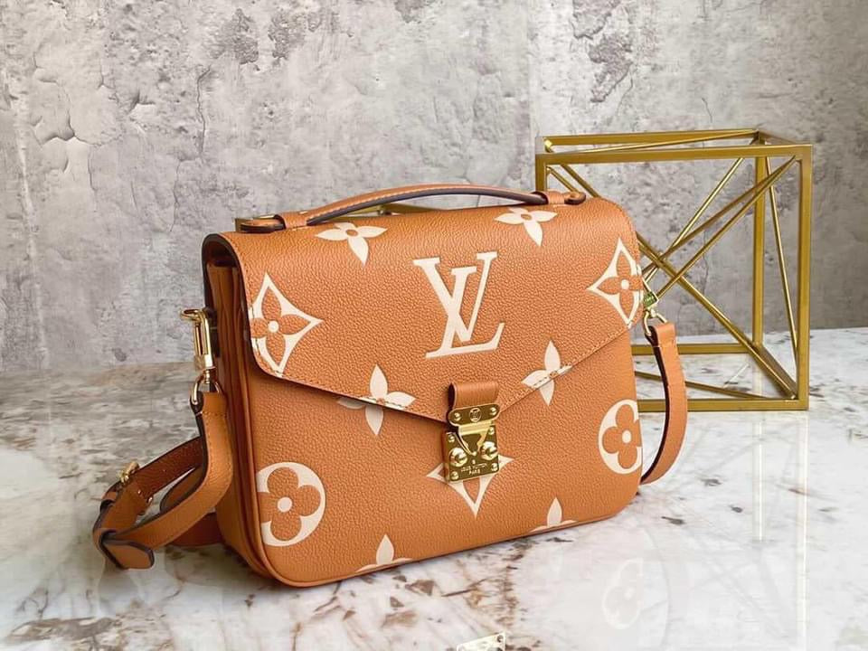 [TOP] Louis Vuitton LV  Metis Giant Monogram Empreinte 2 Tones  25X19X7cm - Caramel
