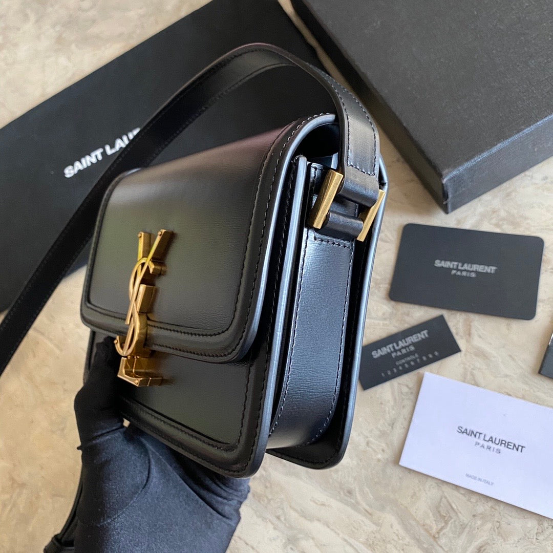 [TOP] Yves Saint Laurent YSL Solferino Small Bag - Black