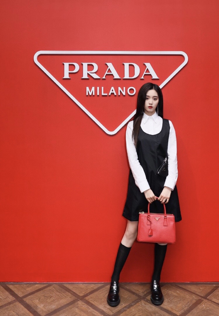 [TOP] PRADA Galleria Saffiano Handbag Small 24.5*16.5*11cm - Red