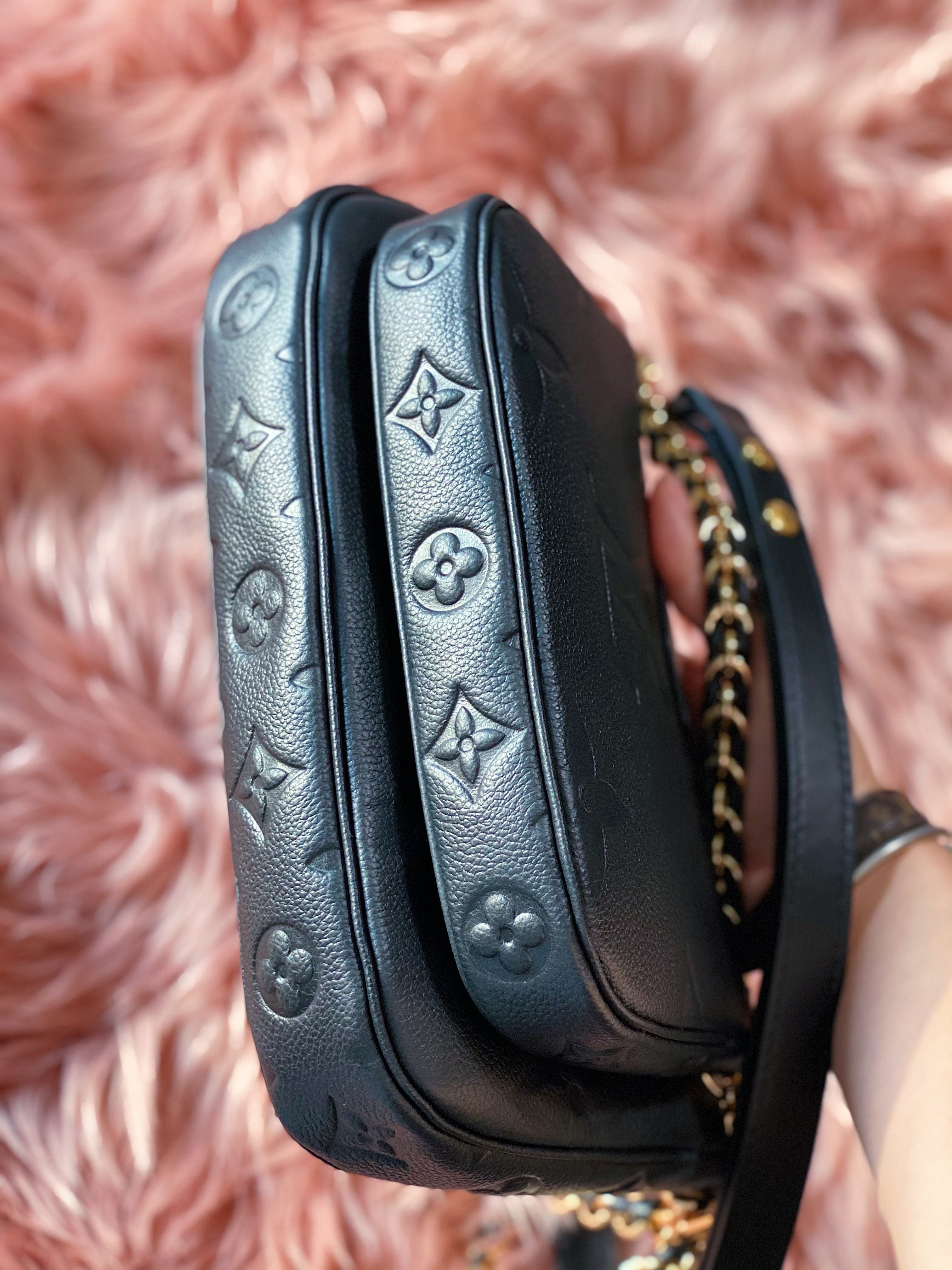 [TOP] Louis Vuitton LV £V Empreinte Multi Pochette 21X12X3cmv - Black