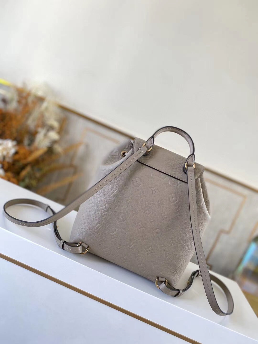 [TOP] Louis Vuitton LV Montsouris Backpack Empreinte 27.5x33x14cm - Turtle Dove