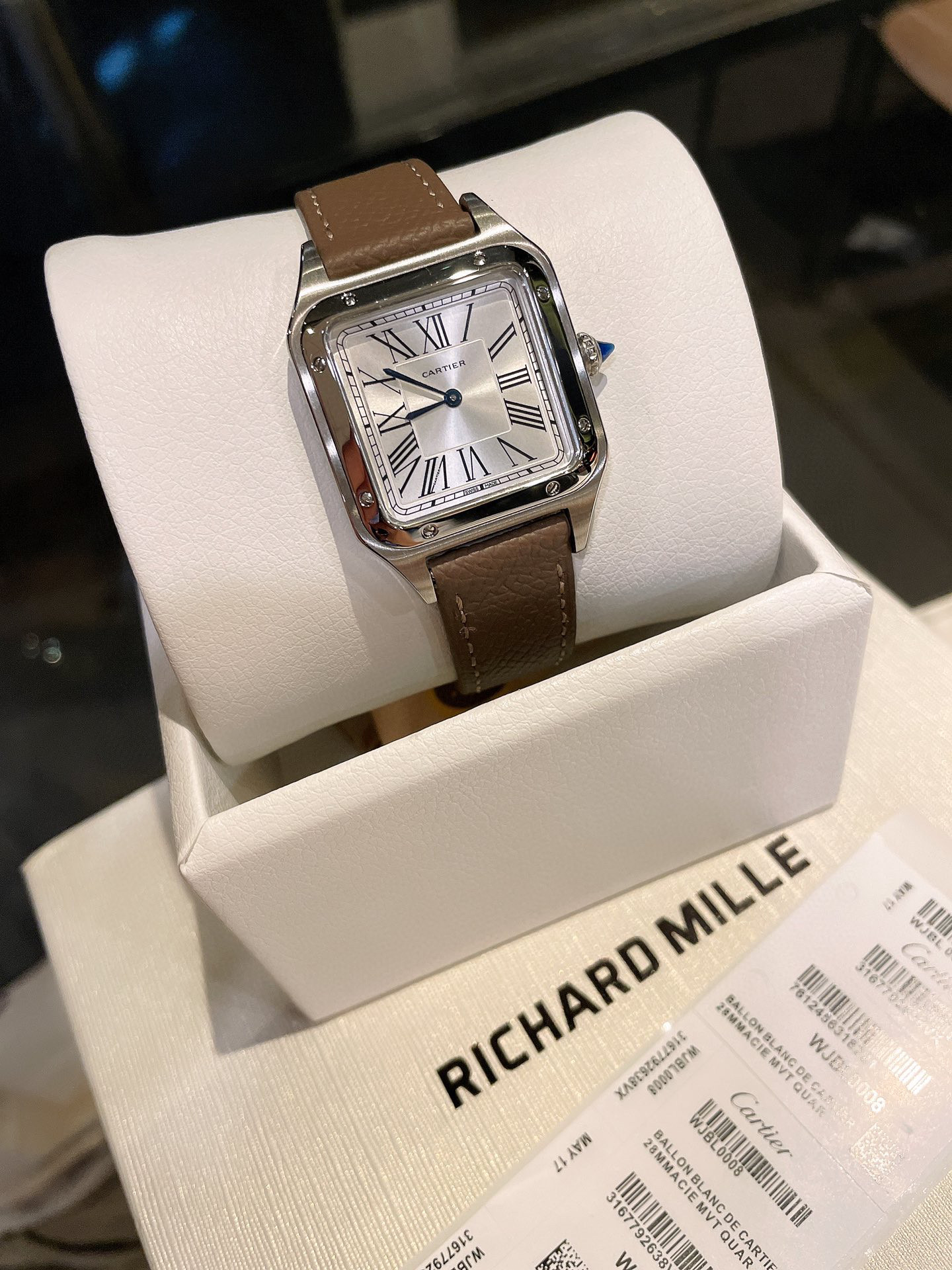 [TOP] Cartier Santos - Dumont Lady Watch Leather