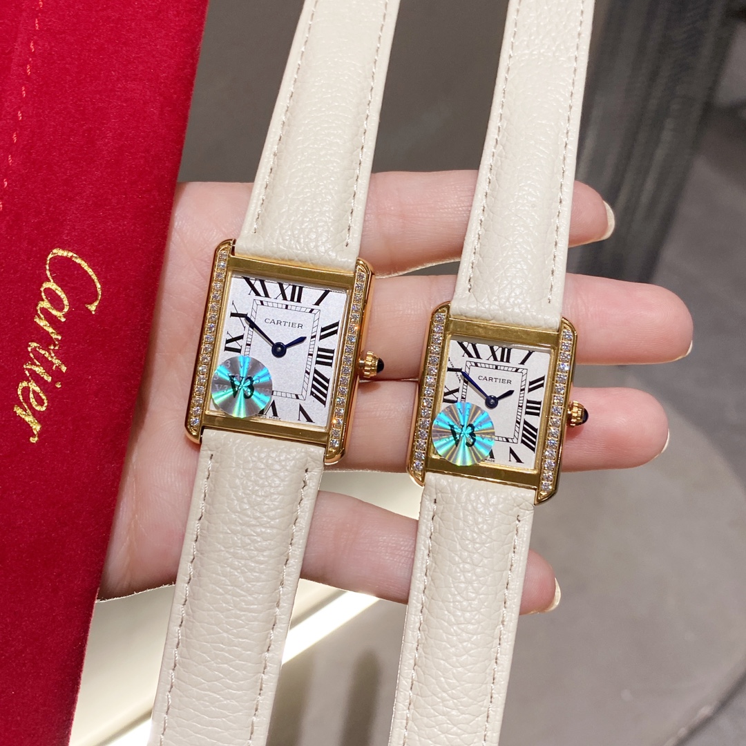 [TOP] Cartier TankSolo Watches  - White