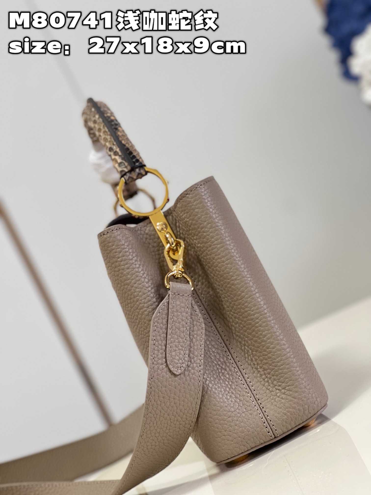 [TOP] Louis Vuitton LV Monogram Flower Capucines Bag 3 Sizes- Snake Pattern