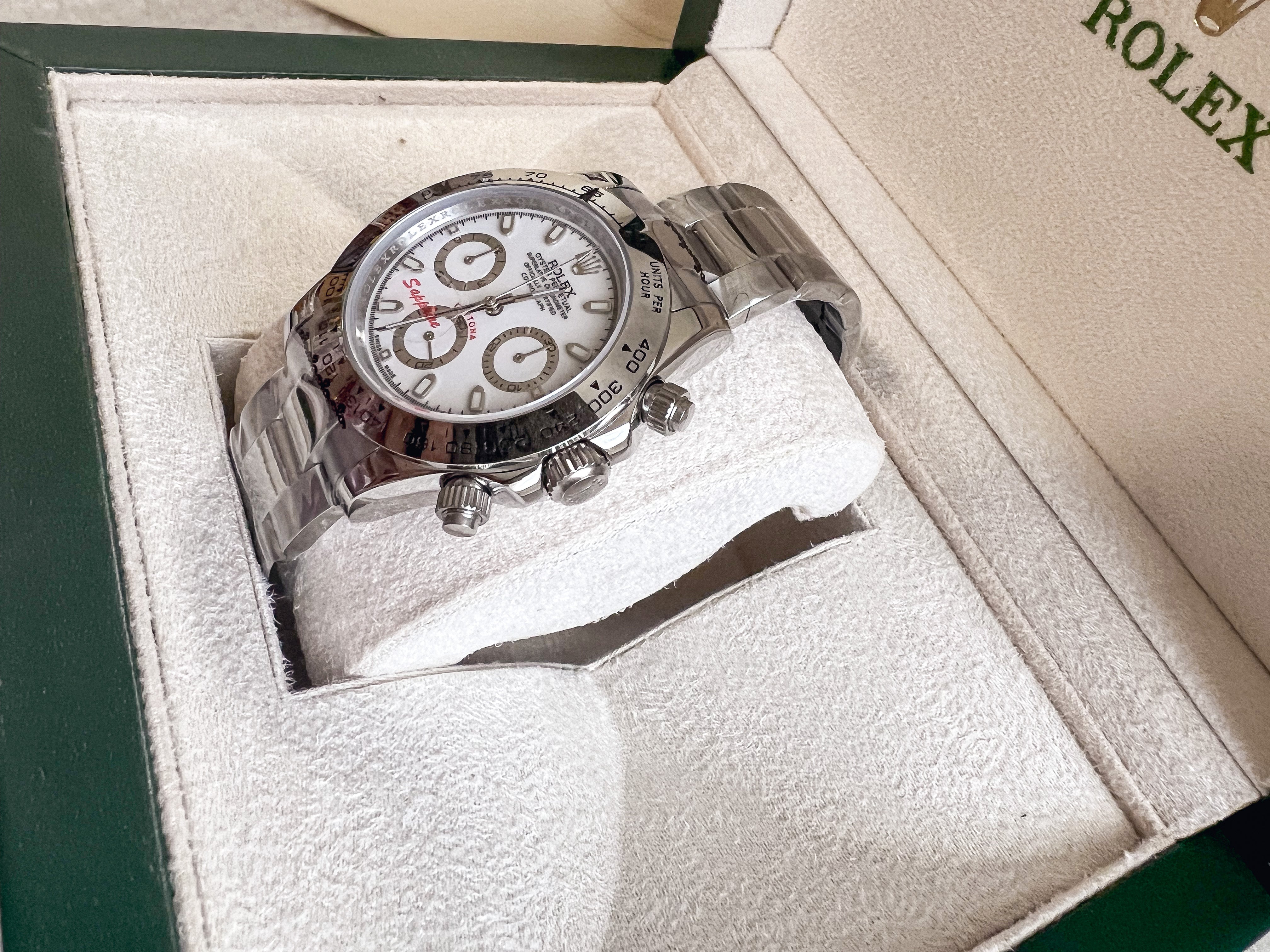 [TOP] ROLEX Daytona Chronograph White Dial - Silver
