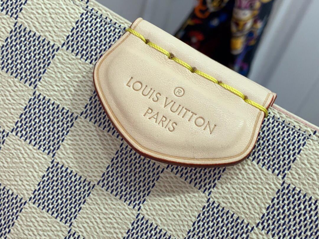 [TOP] Louis Vuitton LV Propriano Damier Azur Shoulder Bag 31cm-Beige