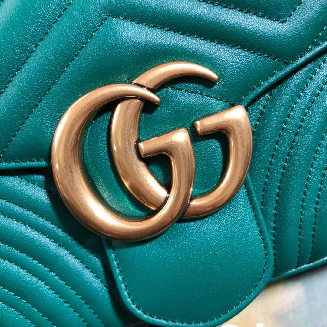 [TOP] GUCCI G*G Marmont Bag Medium 31cm- Green