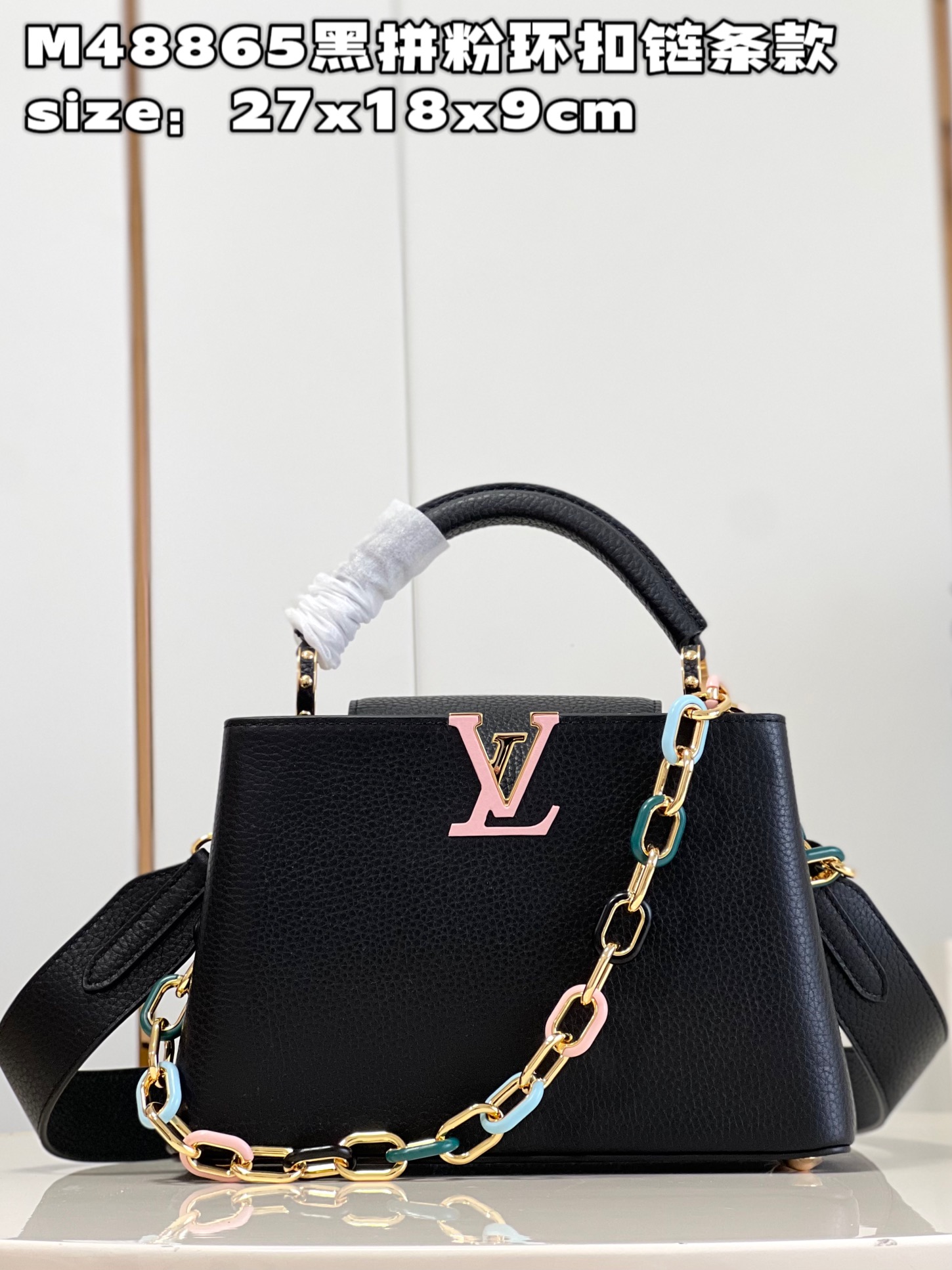 [TOP] Louis Vuitton LV Capucines Bag 3 Sizes- Black
