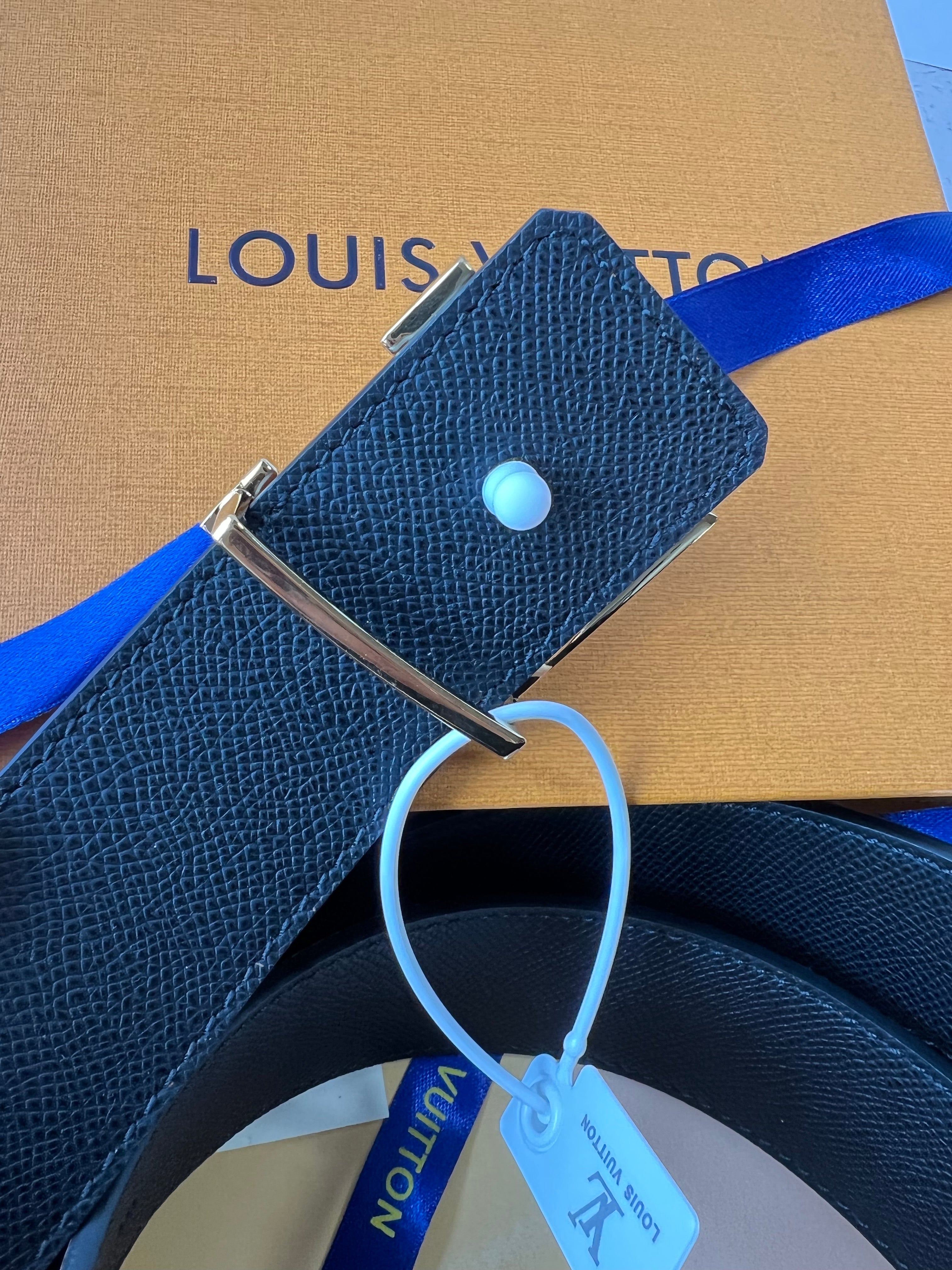 [TOP] Louis Vuitton LV Epi Leather Reversible Belts Structure Face - Brown