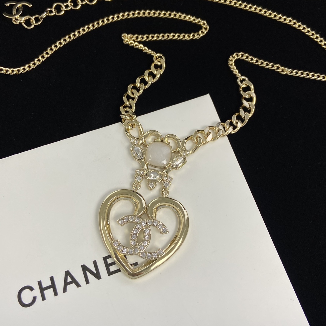 [TOP] CHANEL Necklace Earrings Set