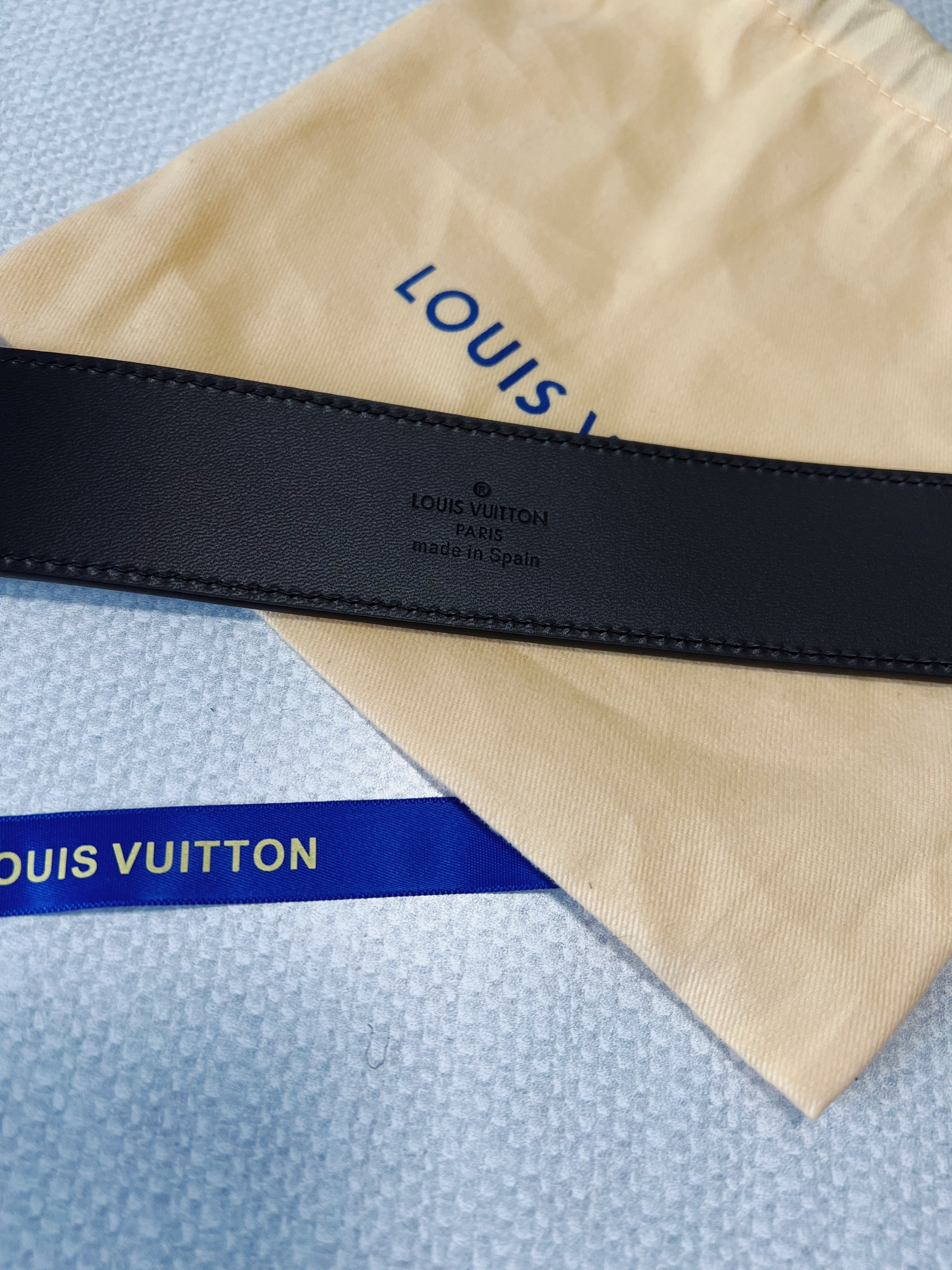 [TOP] Louis Vuitton LV L*V Epi Leather Belt - Black w SHW