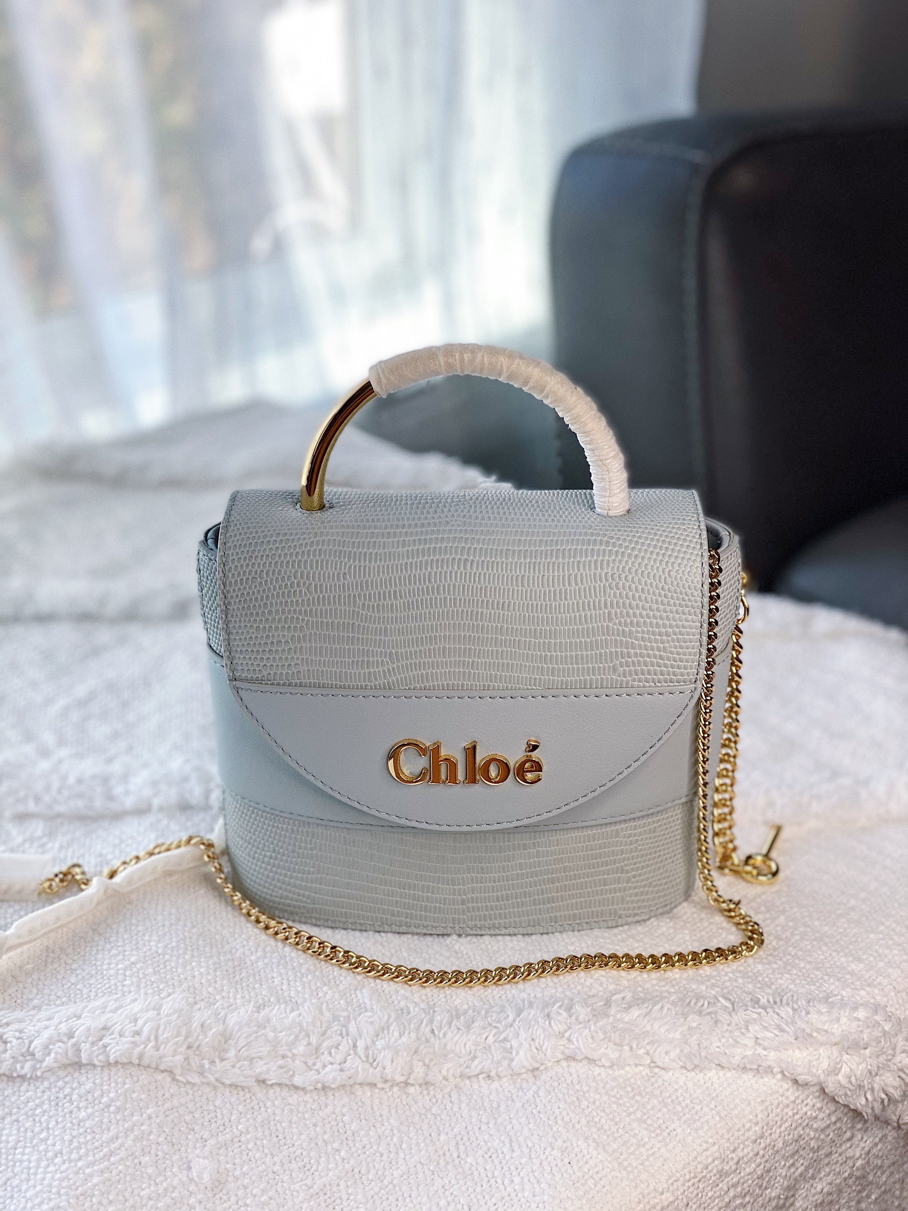 [TOP] Chloe Aby Lock Small Crossbody Bag - BABY BLUE