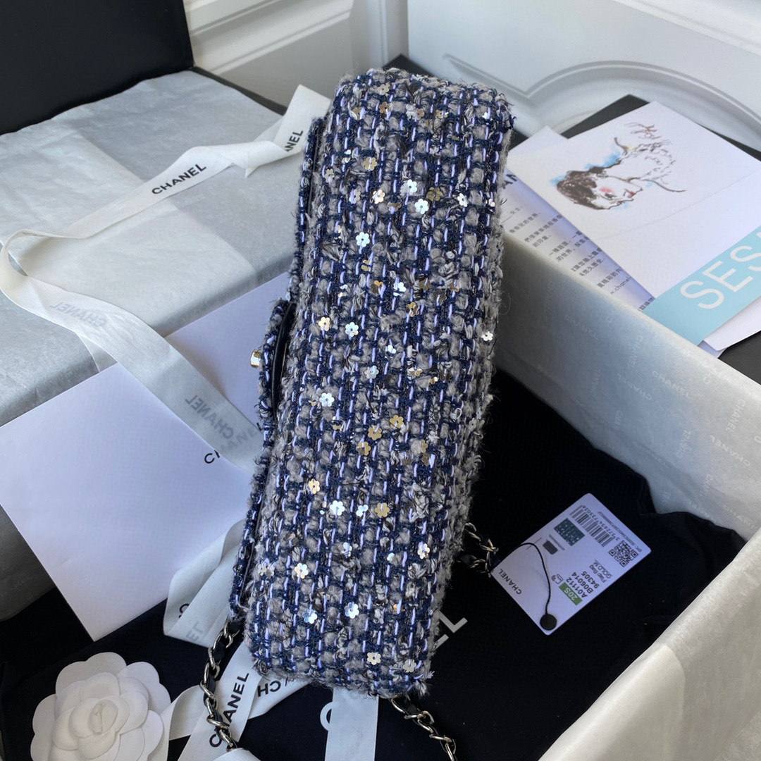 [TOP] CHANEL Classic Flap Bag Tweed Medium 25.5cm - Multicolour & GHW