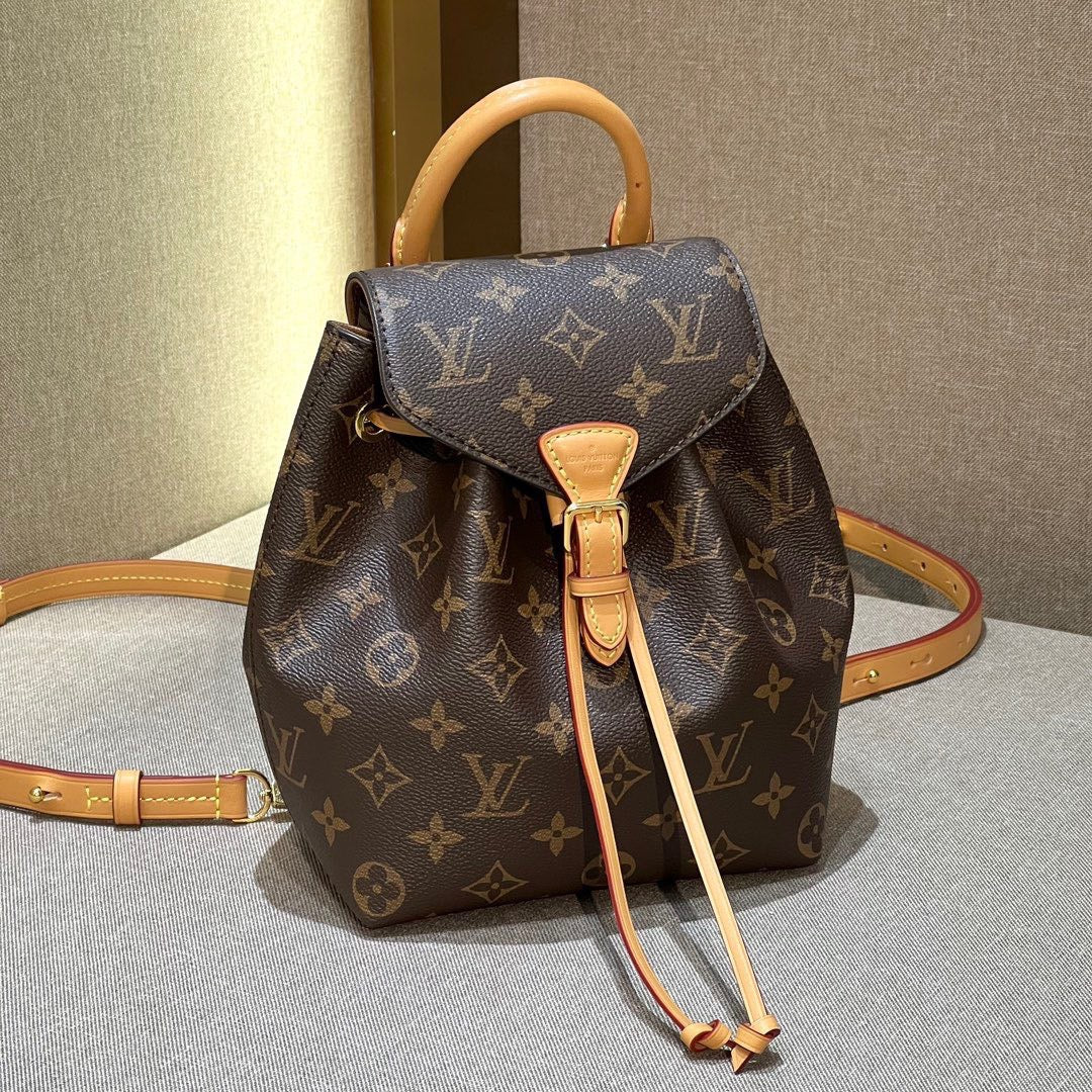 [TOP] Louis Vuitton LV L*V Montsouris Monogram BB Backpack - Tan