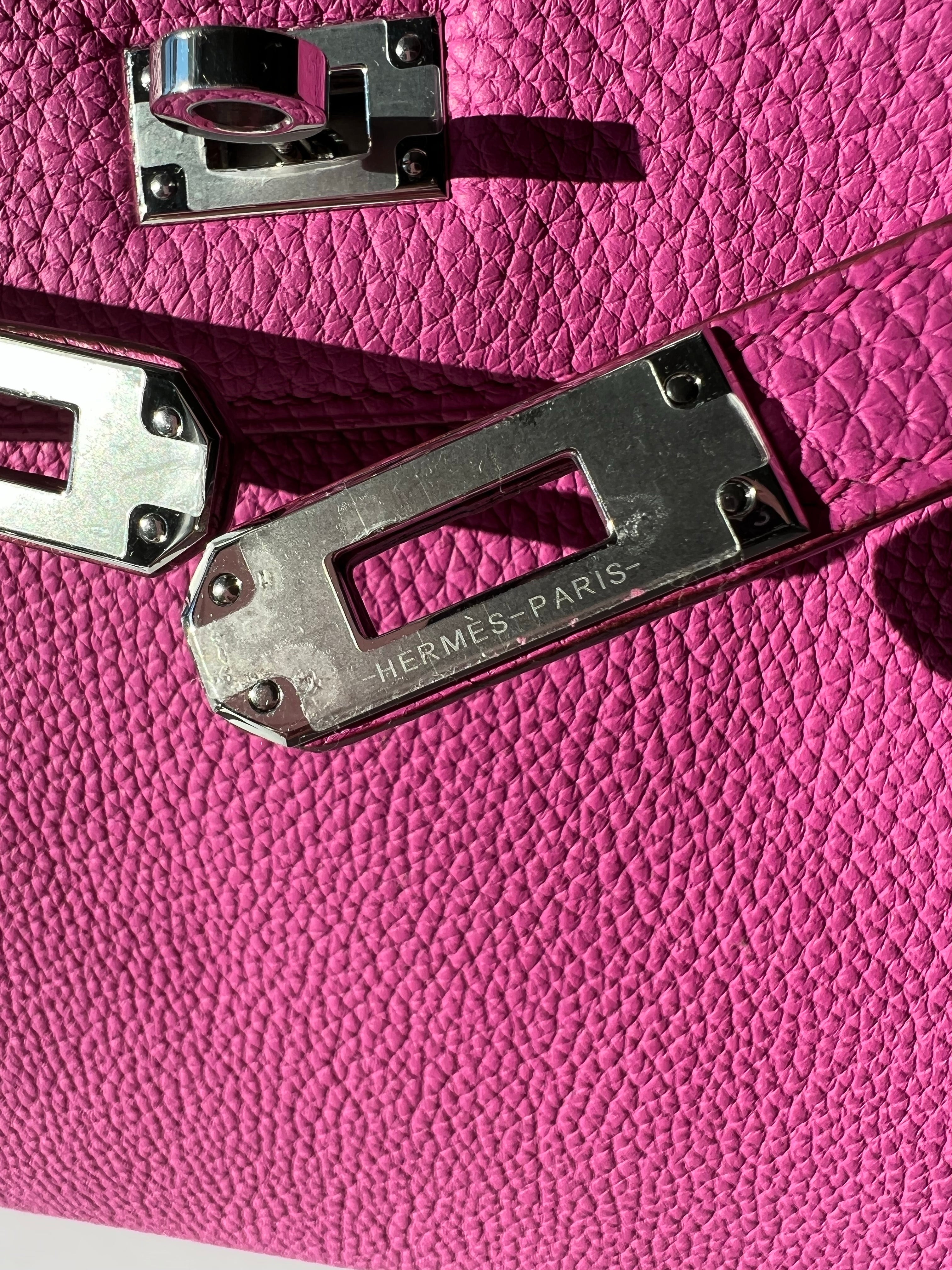 [TOP] HERMES Kelly Togo Leather 25cm - Rose Pourpre