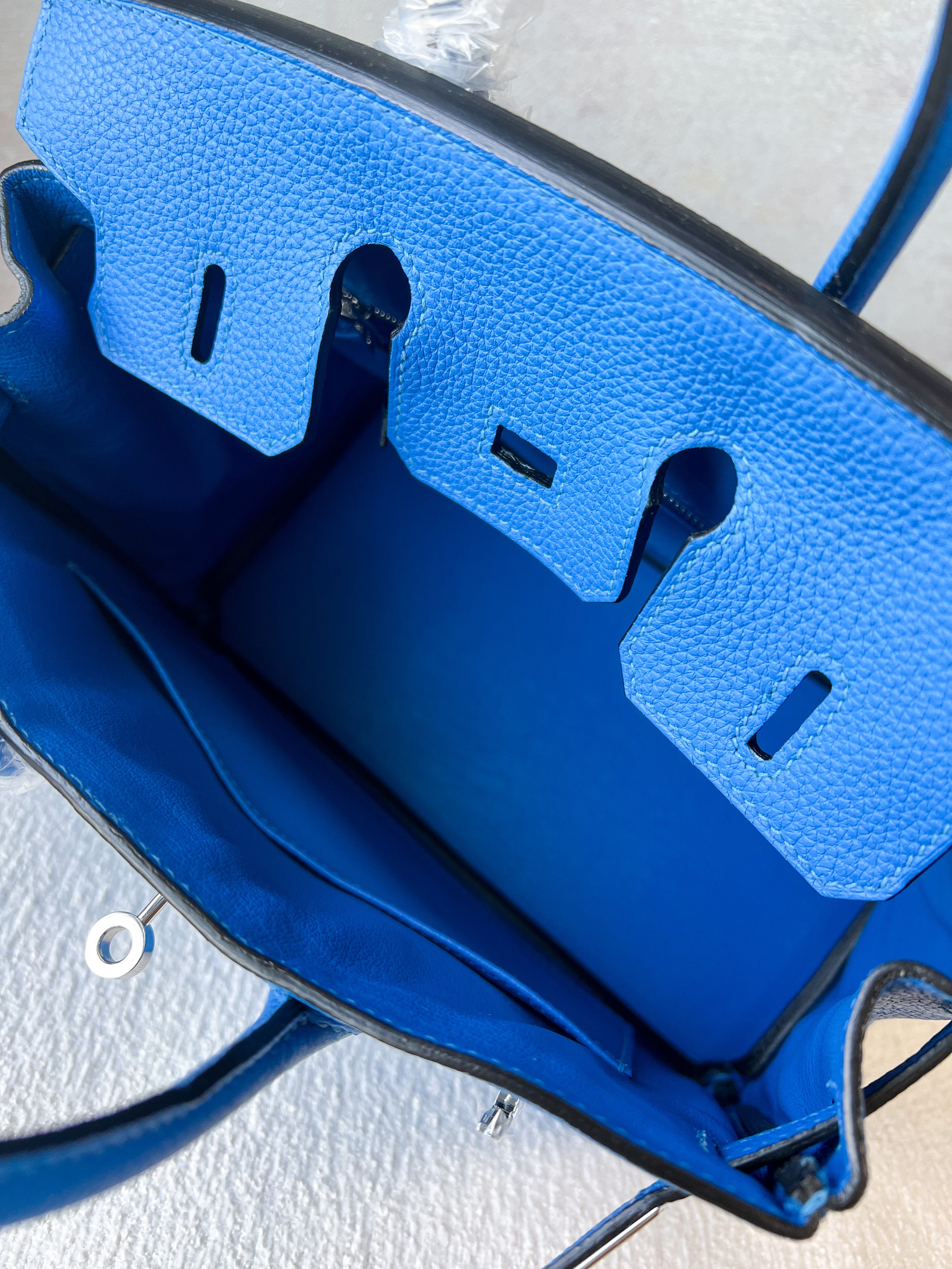 [TOP] HERMES Birkin Togo Leather 25cm - Blue & PHW