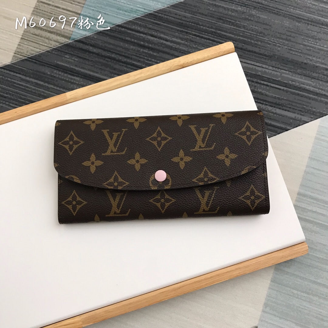 [TOP] Louis Vuitton LV LV Emilie Wallet - Light Pink