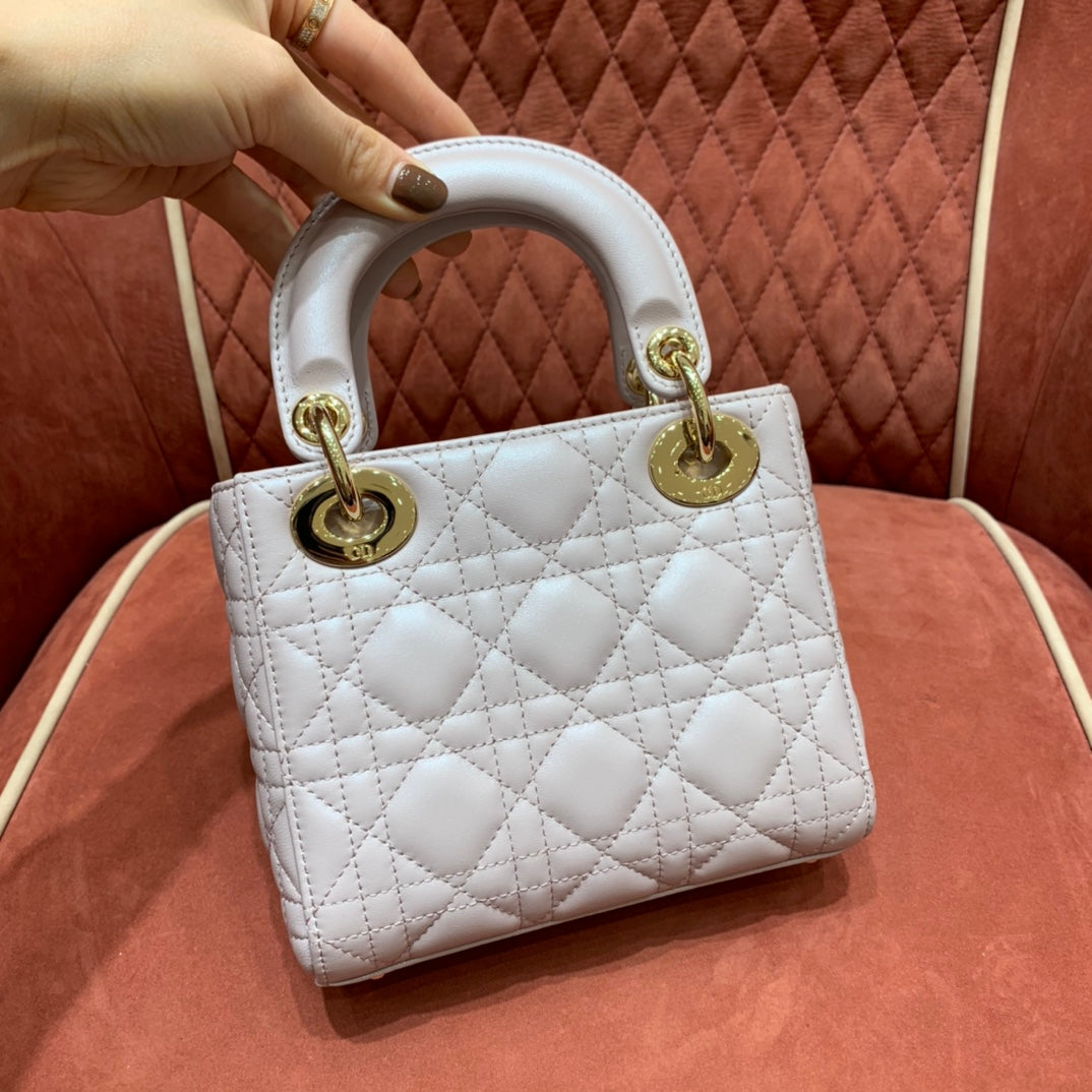 [TOP] Christian Dior Lady Christian Dior Bag Mini - Pink Powder