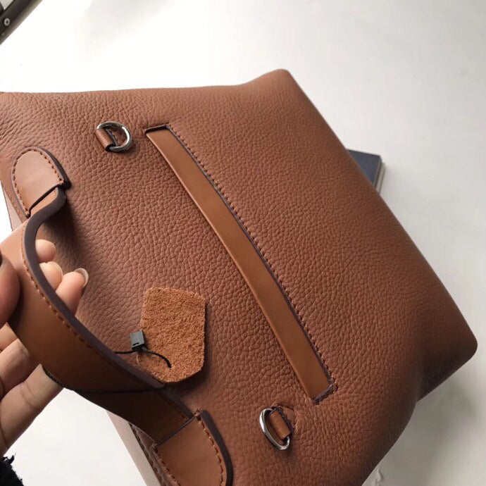 [TOP] HERMES Mini 24/24 Togo Leather 21 cm- Brown