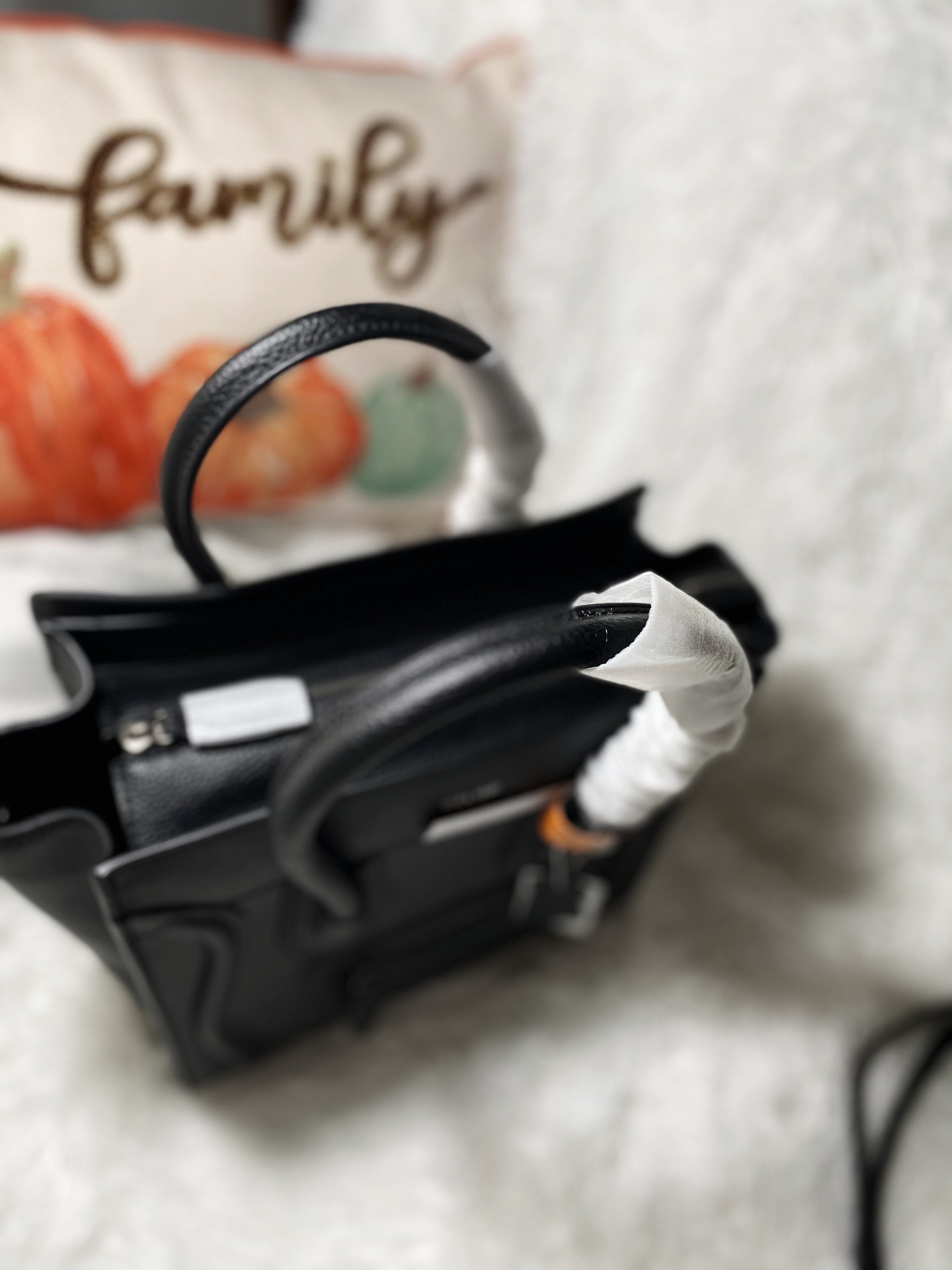 [TOP] CELINE Luggage Nano Bag 20x20x10cm  - BLACK