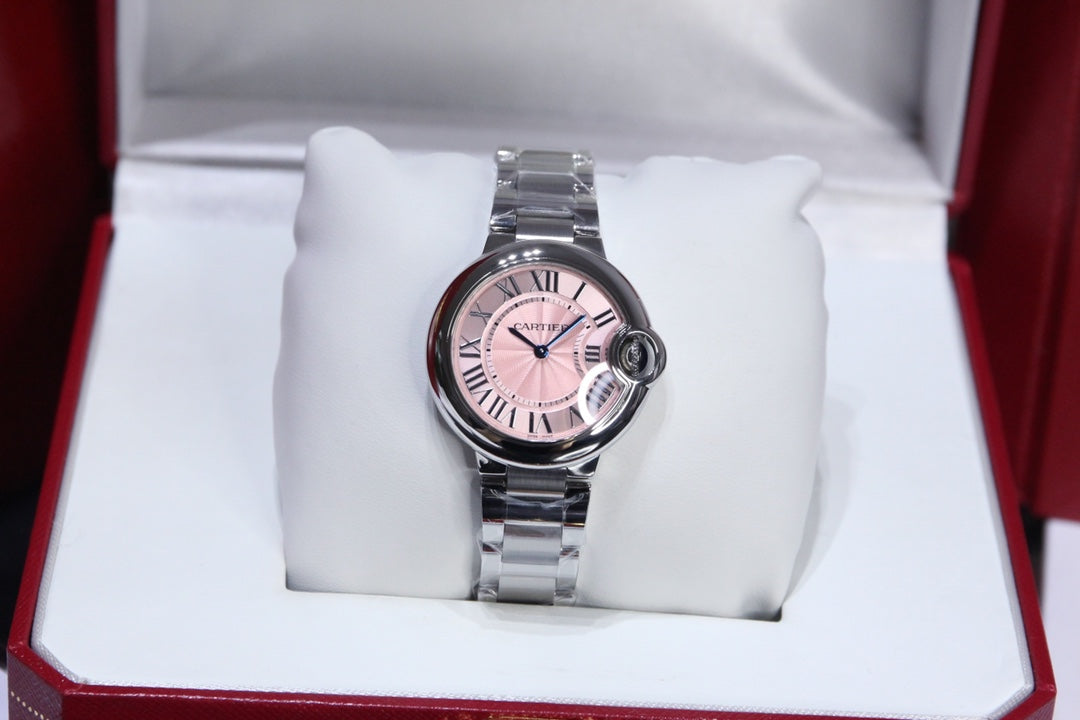 [TOP] Cartier Ballon Bleu Watch - Pink Dial