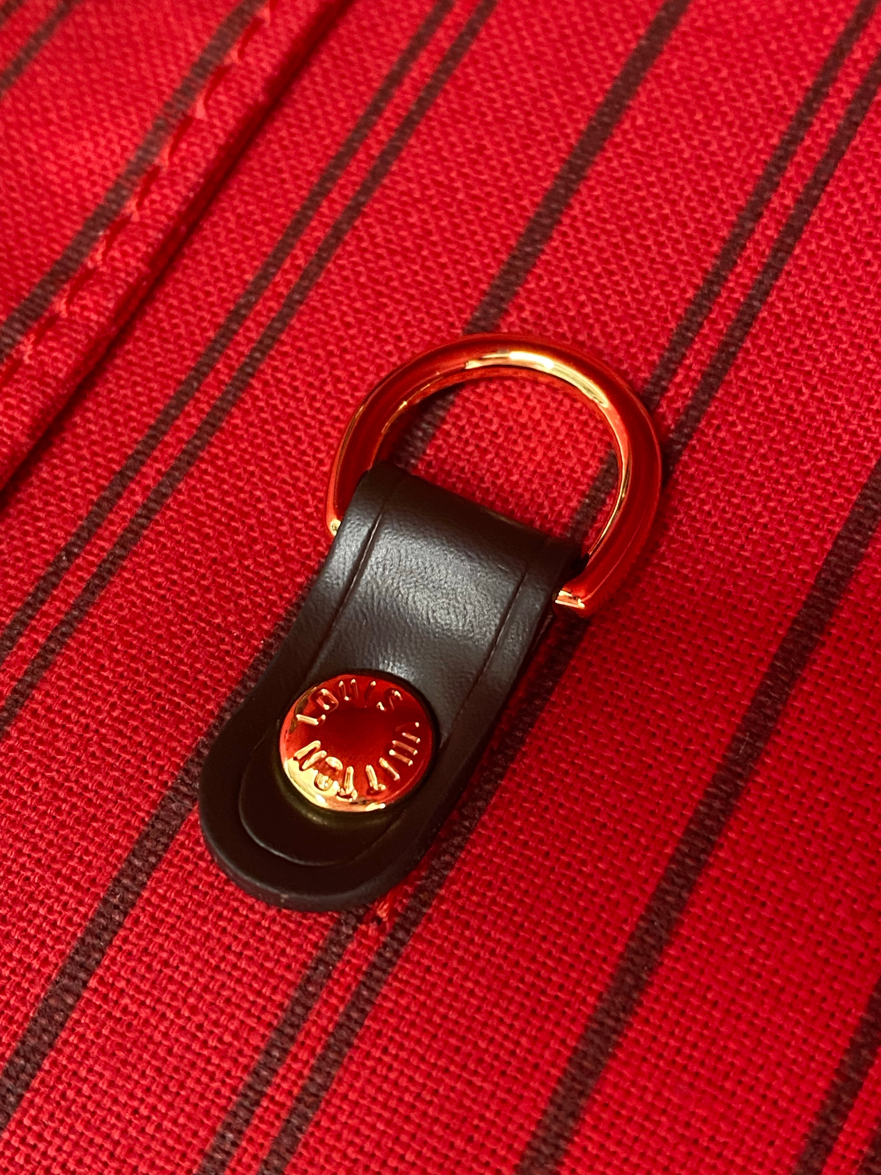 [TOP] Louis Vuitton LV £V Neverful MM Damier Ebene - Red Interior
