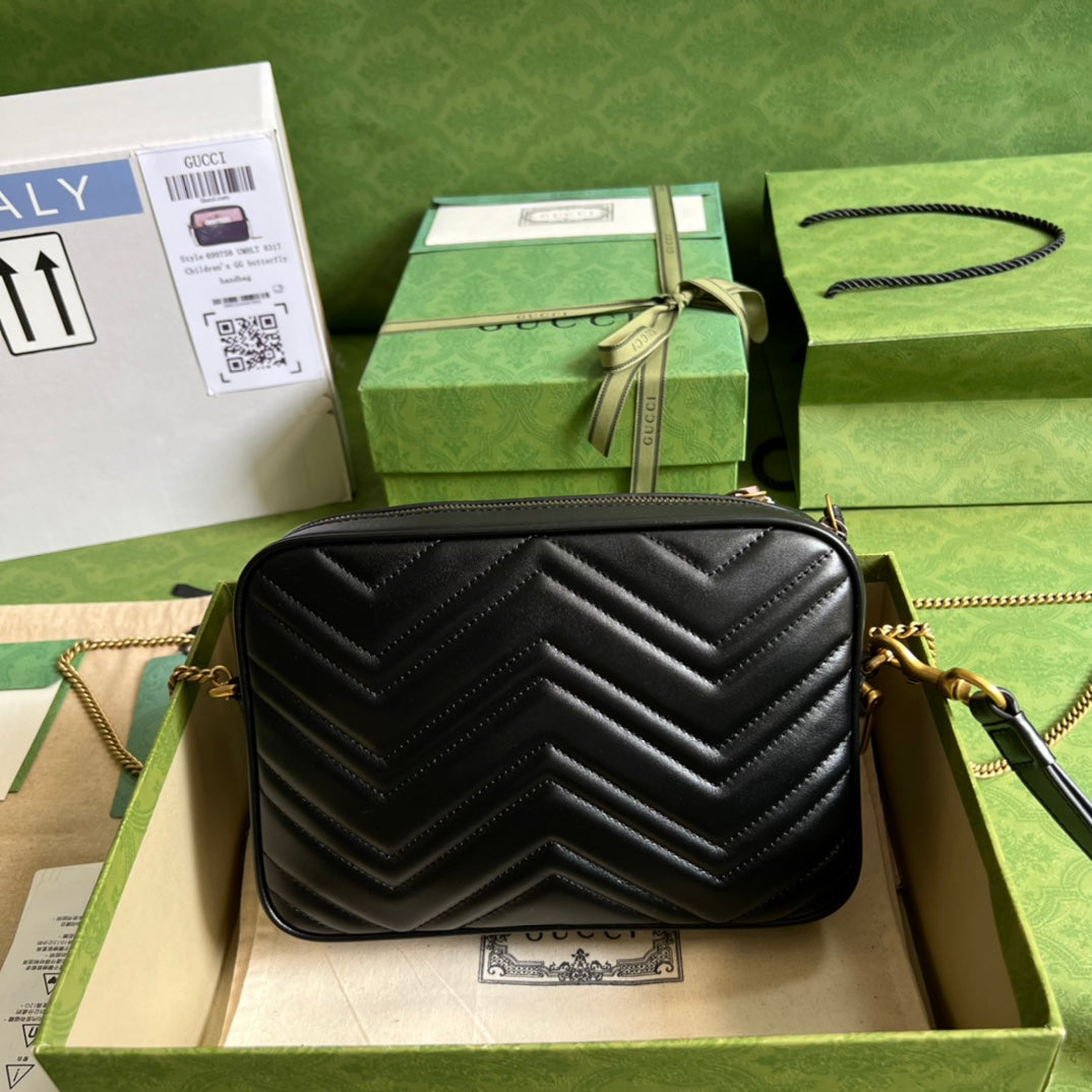 [TOP] GUCCI G*G Multi-use Mini Bag - Black/Pink/White