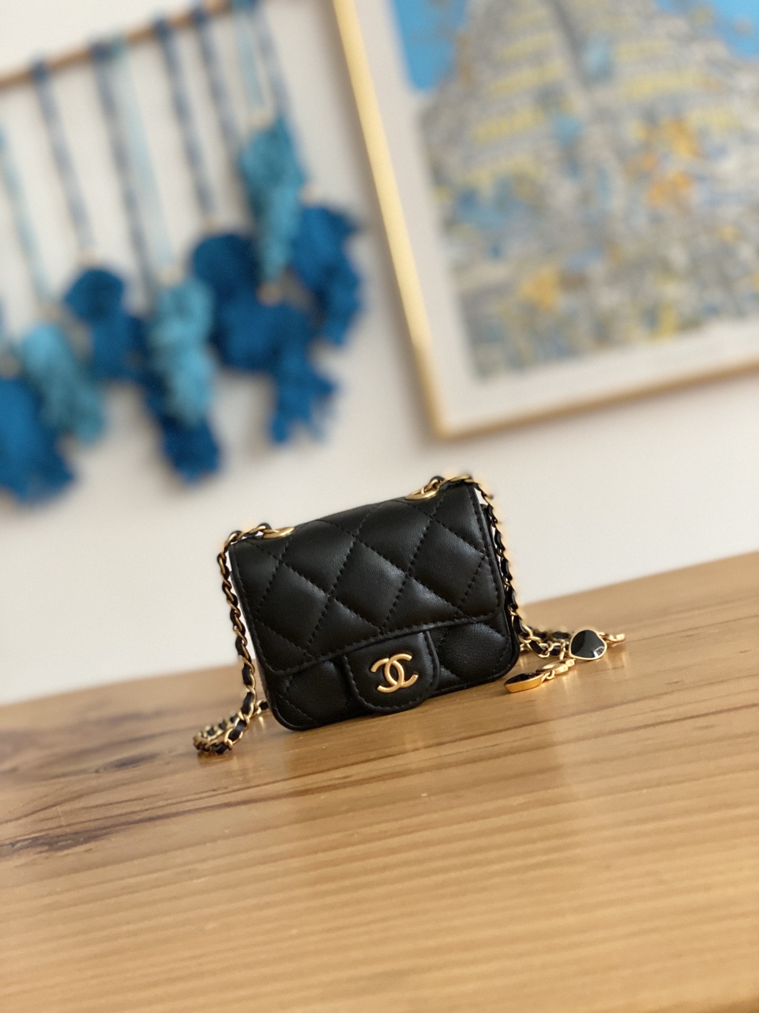 [TOP] CHANEL Mini Bag 11cm - Black