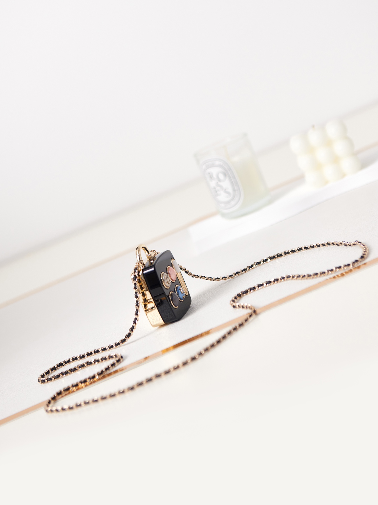 [TOP] CHANEL Mini Evening Bag 5.5x5.5x2.8cm - Black