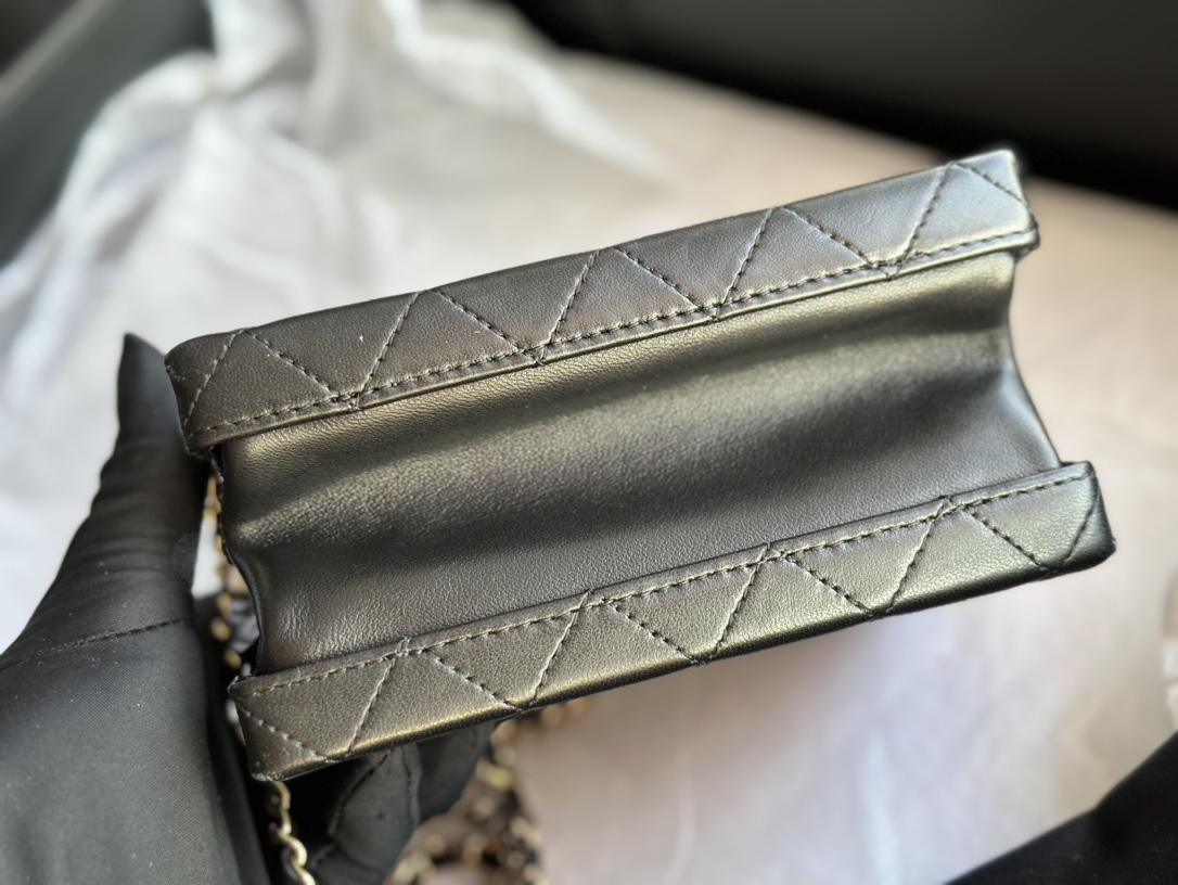 [TOP] CHANEL Mini Box Bag 11.5 X15 X8.5 cm - Black