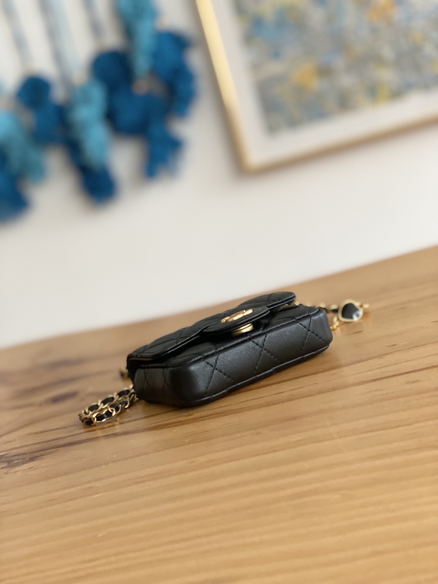 [TOP] CHANEL Mini Bag 11cm - Black