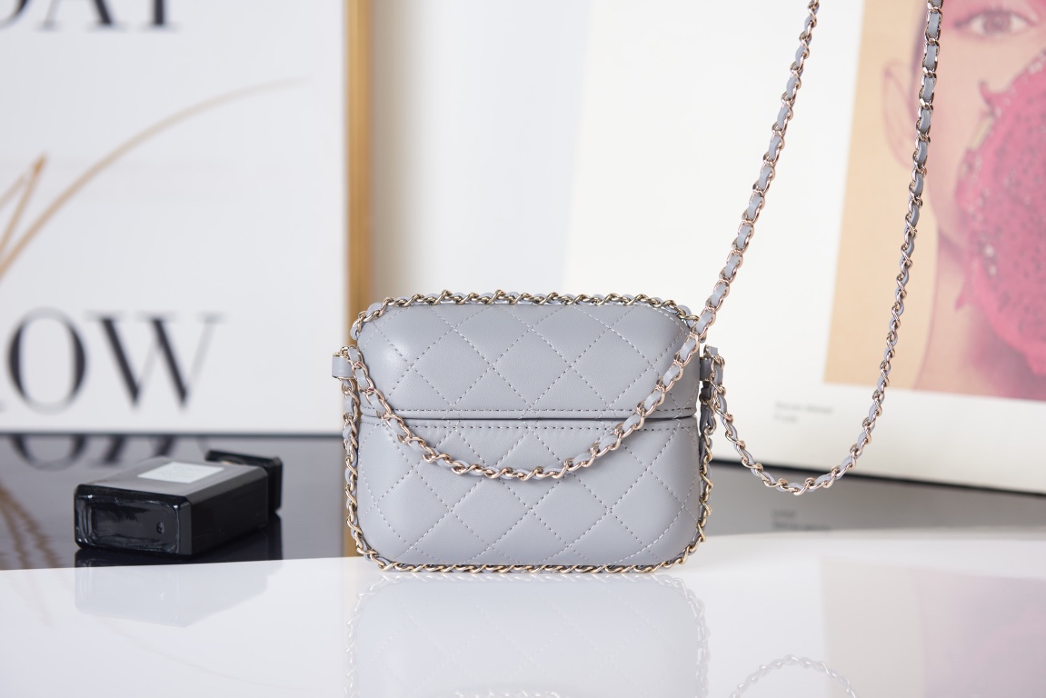 [TOP] CHANEL Mini Bag - Gray